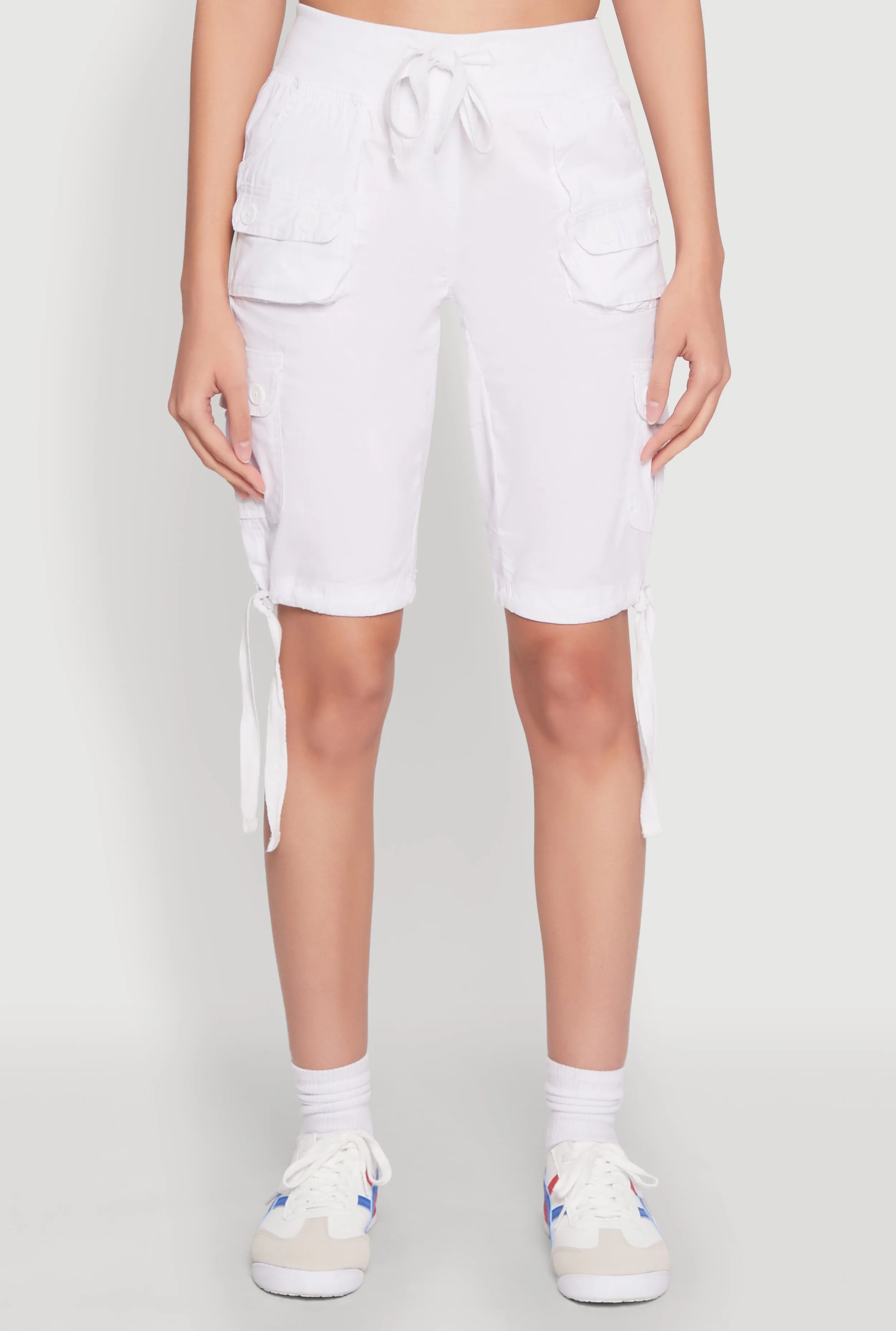 Drawstring Hem Cargo Pocket Bermuda Shorts sold by Rainbow product image thumbnail 5