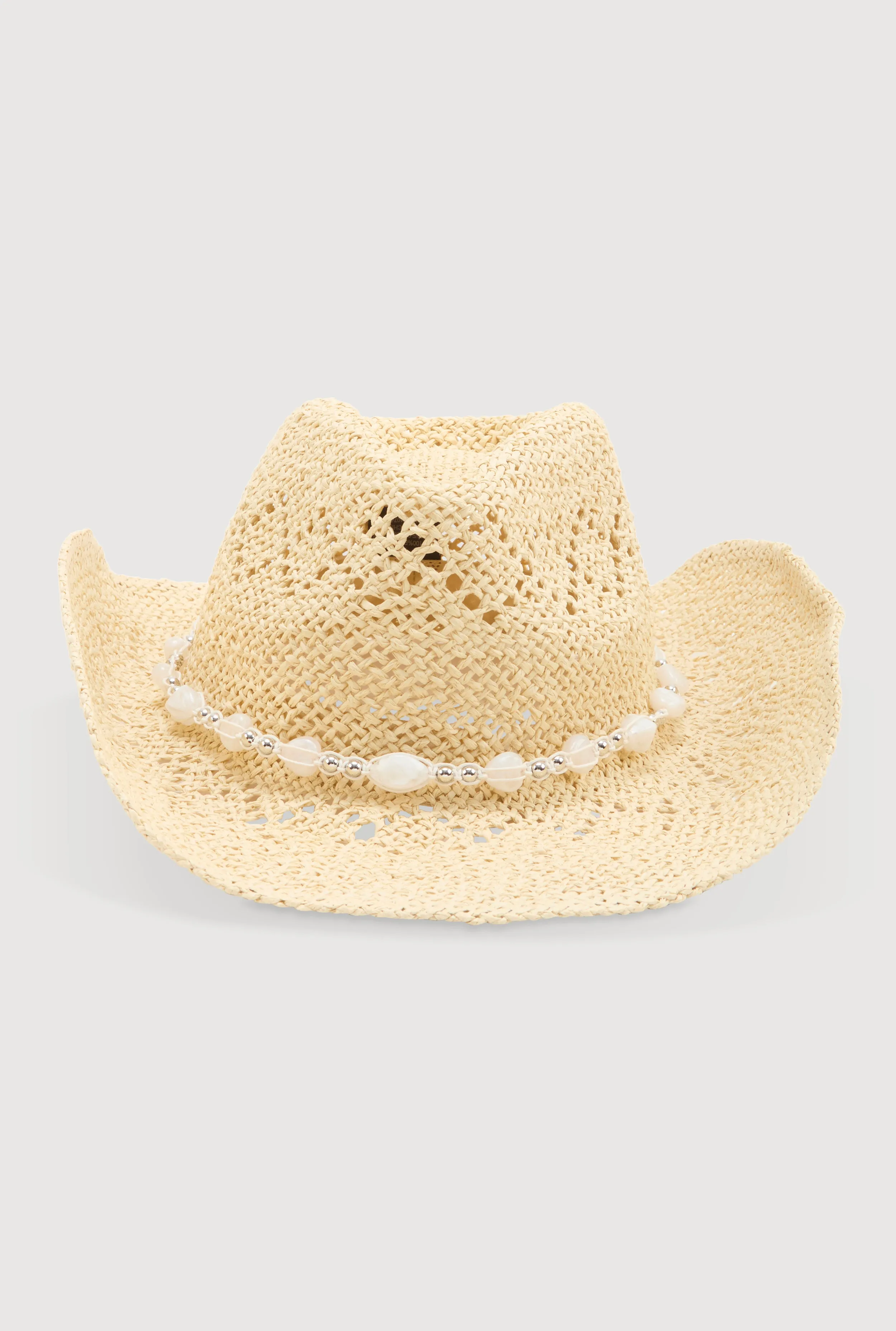 Beaded Trim Straw Cowboy Hat sold by Rainbow product image thumbnail 3