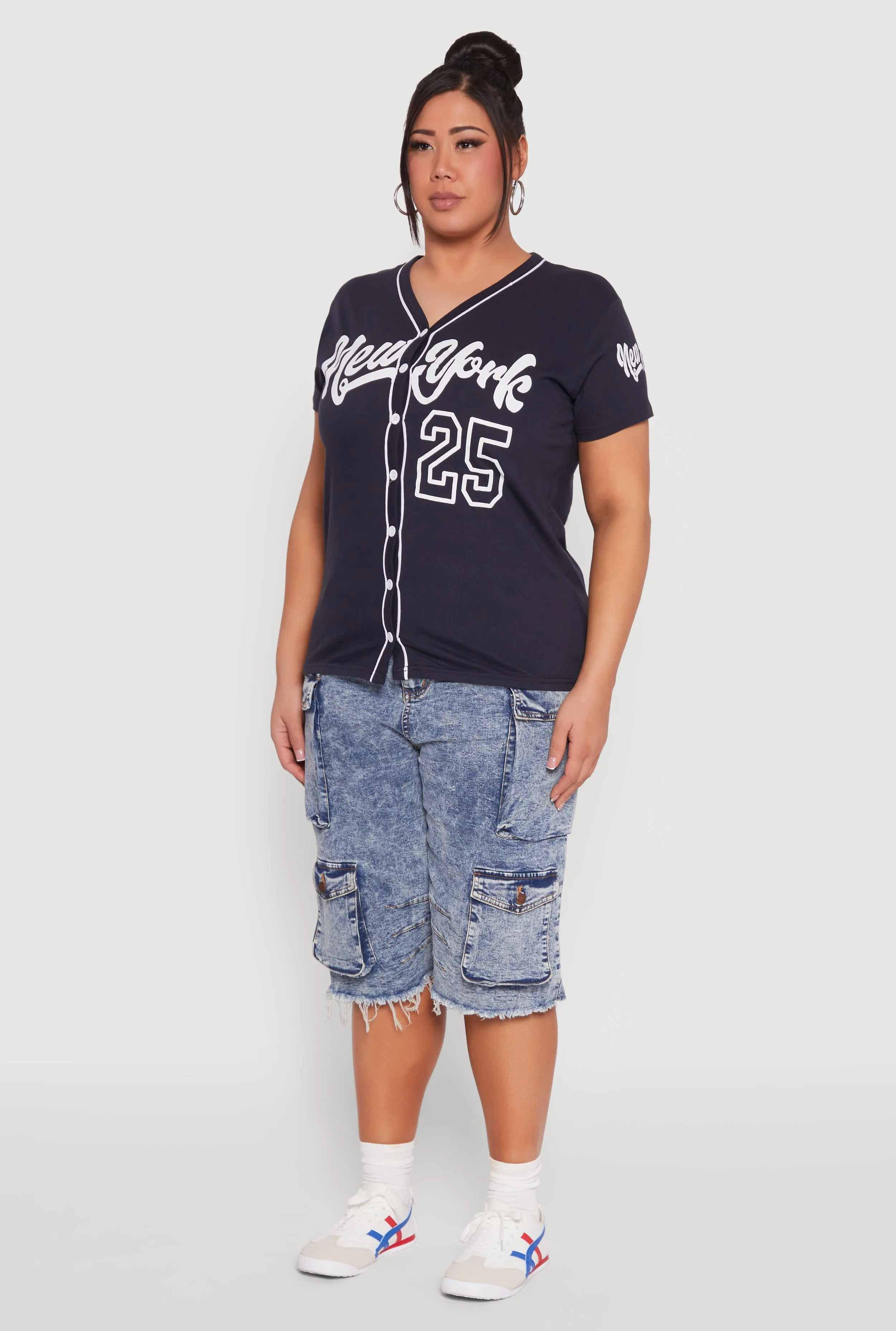 Plus Size New York 25 Graphic Baseball Tee sold by Rainbow product image thumbnail 5