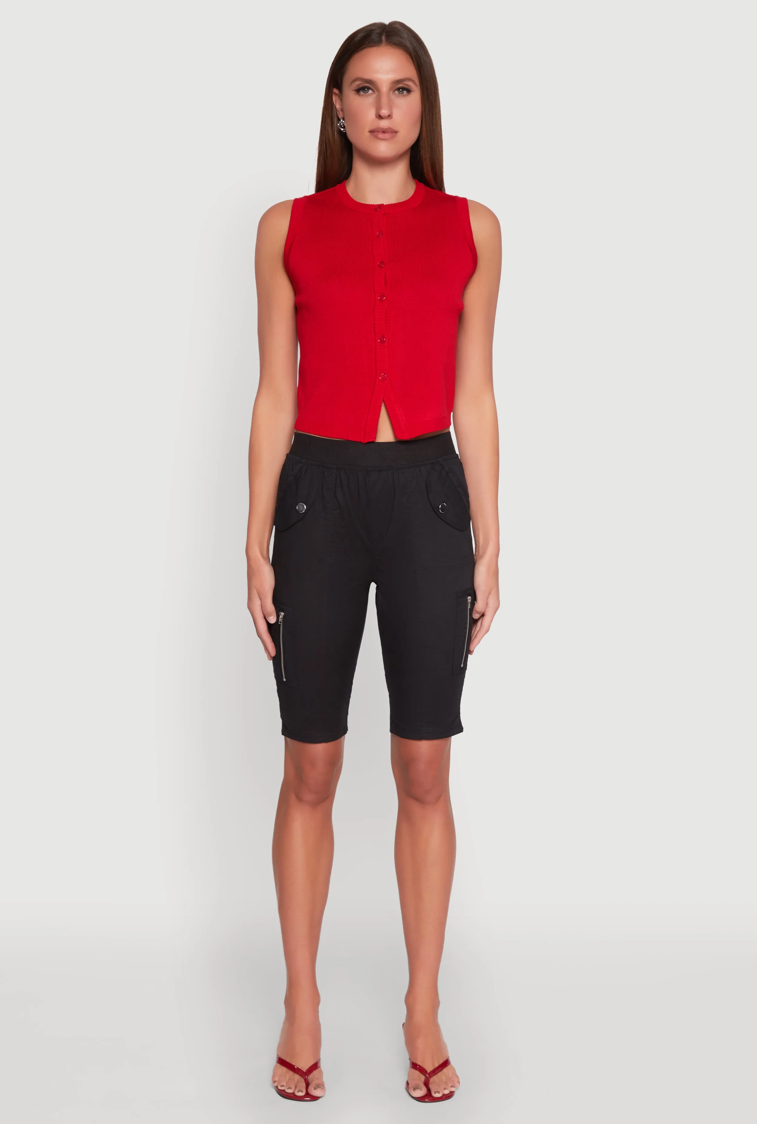 Side Zip Cargo Pocket Bermuda Shorts sold by Rainbow product image thumbnail 2