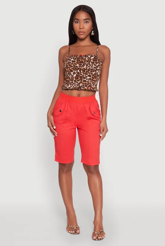 Side Zip Cargo Pocket Bermuda Shorts sold by Rainbow