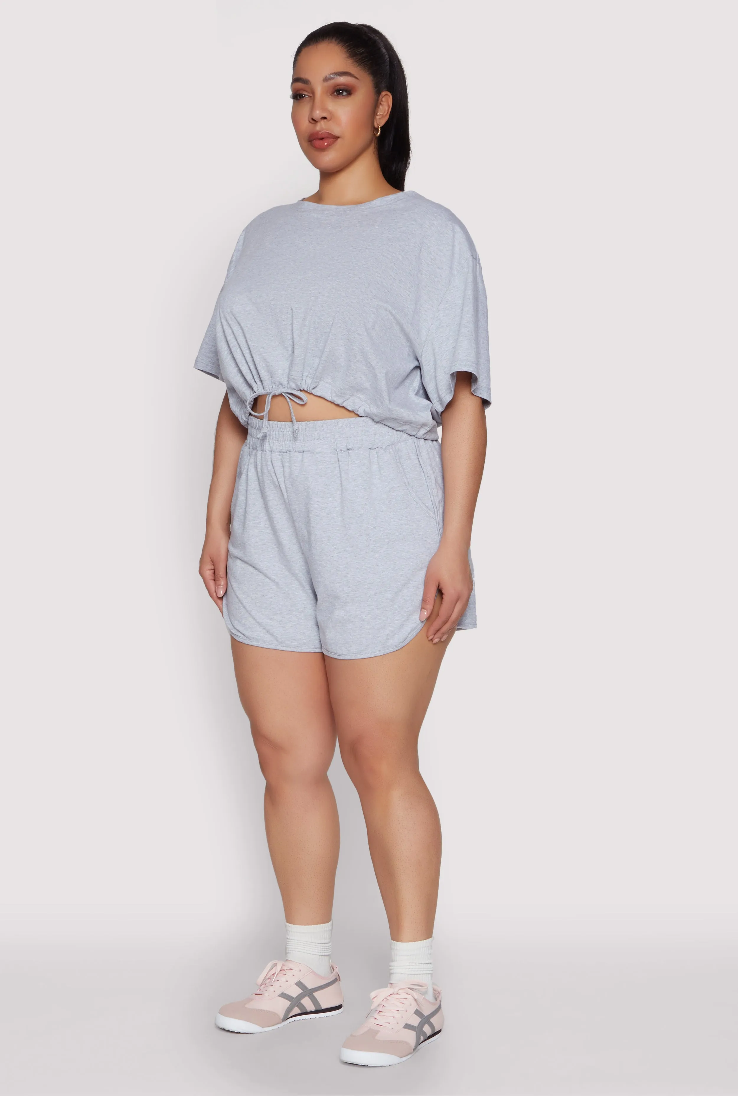 Plus Size Daisy Drawstring Hem Crop Top sold by Rainbow product image thumbnail 5