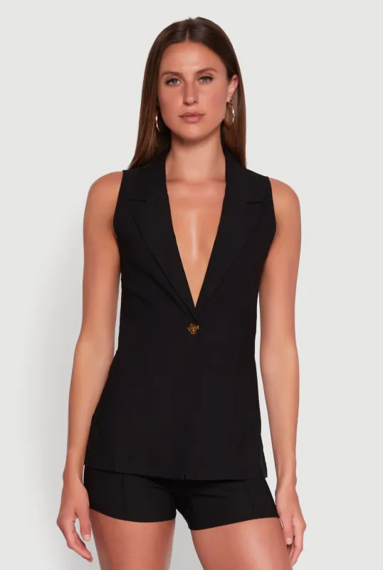 One Button Blazer Vest sold by Rainbow