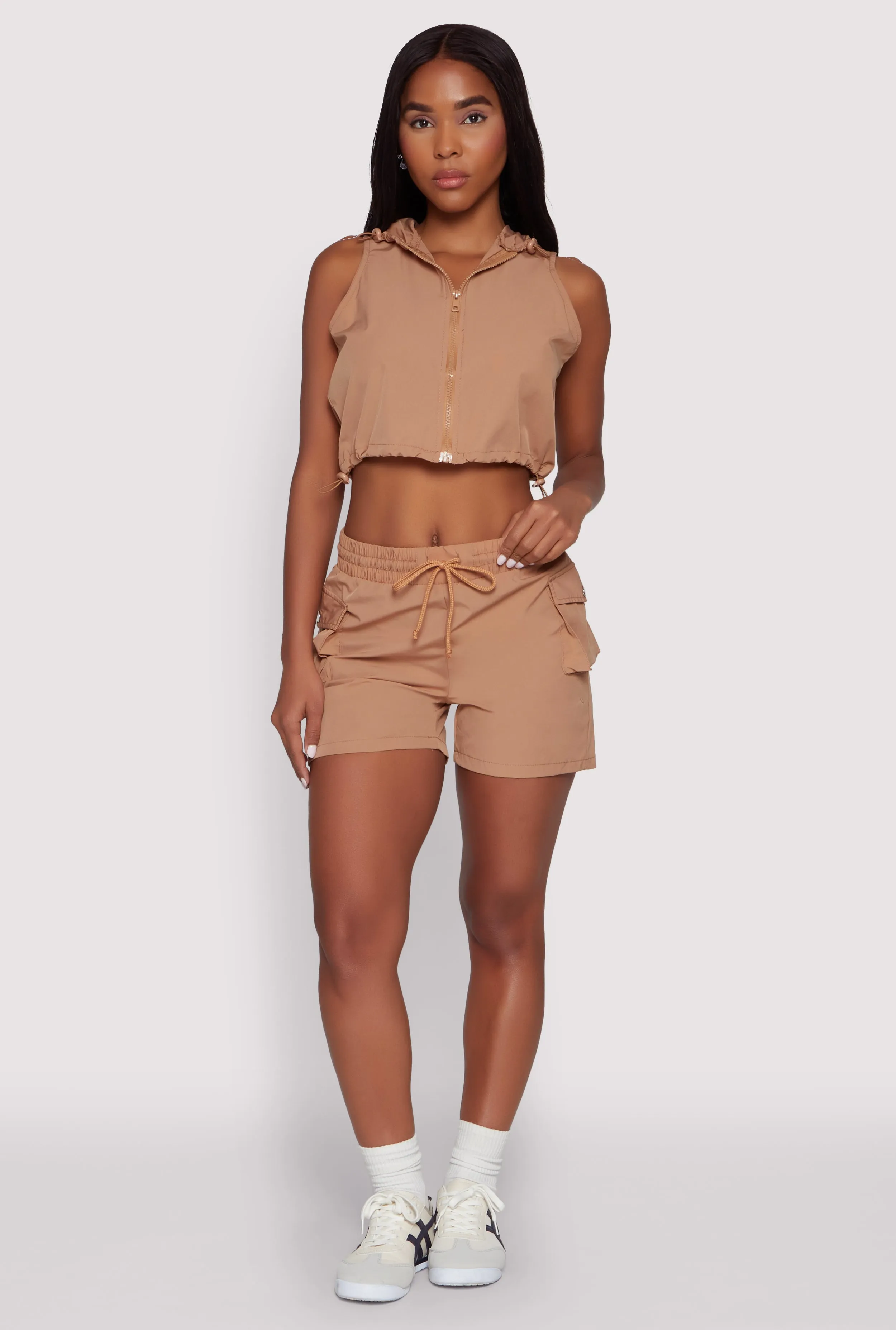 Drawstring Waist Cargo Shorts sold by Rainbow product image thumbnail 2