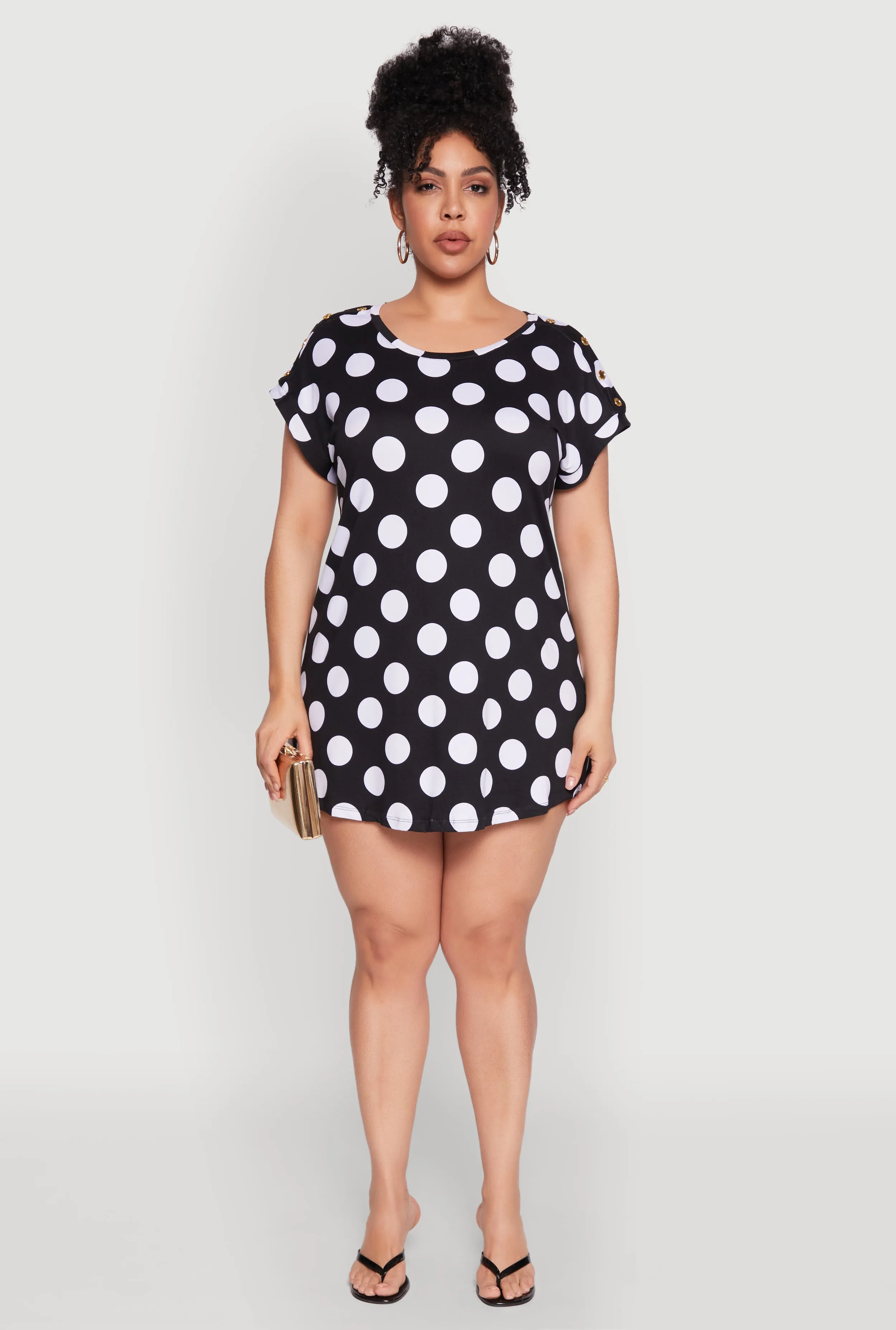 Plus Size Polka Dot Shift Dress sold by Rainbow product image thumbnail 2