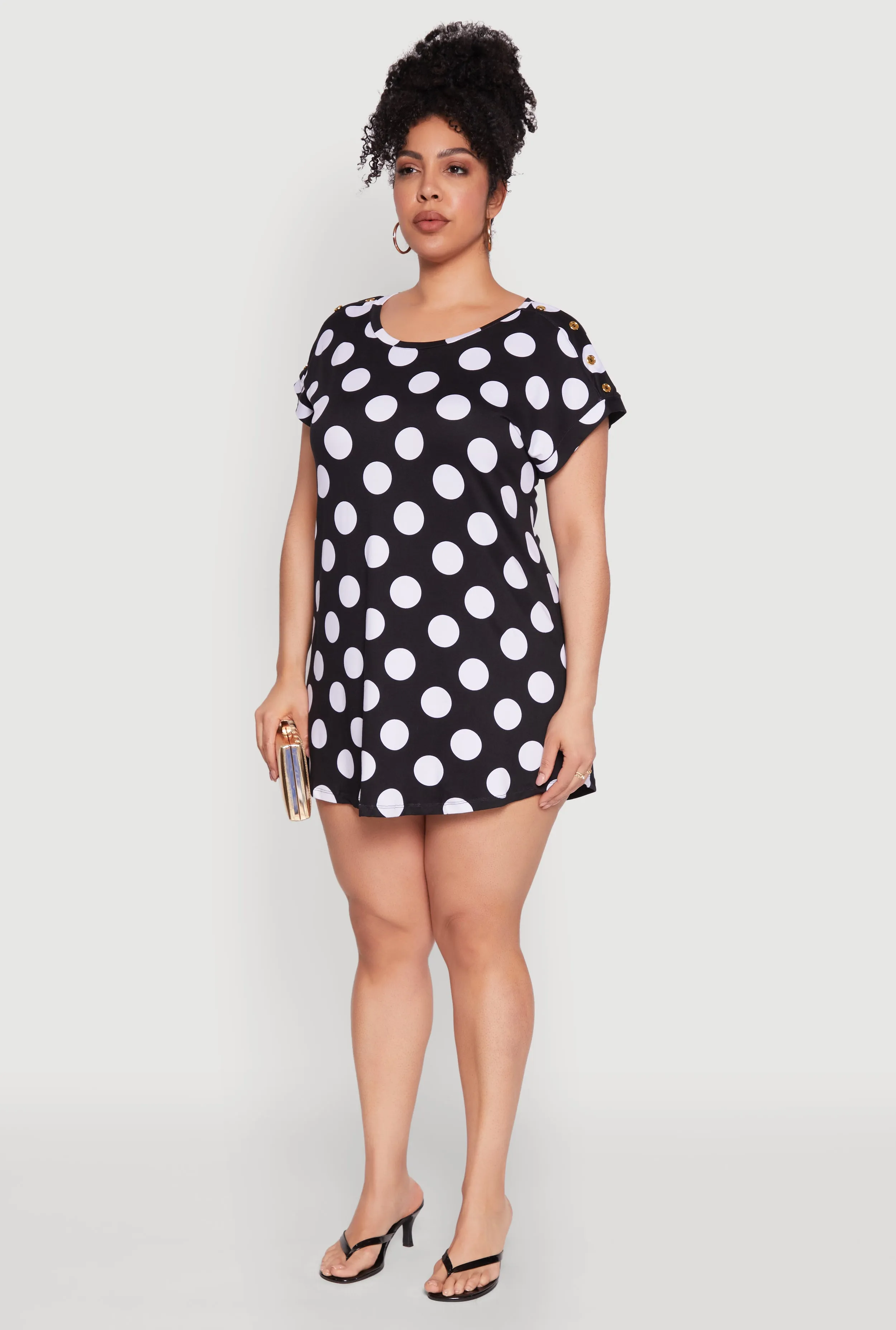 Plus Size Polka Dot Shift Dress sold by Rainbow product image thumbnail 3