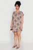 Plus Size Printed Pattern Shift Dress sold by Rainbow