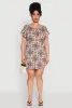 Plus Size Printed Pattern Shift Dress sold by Rainbow