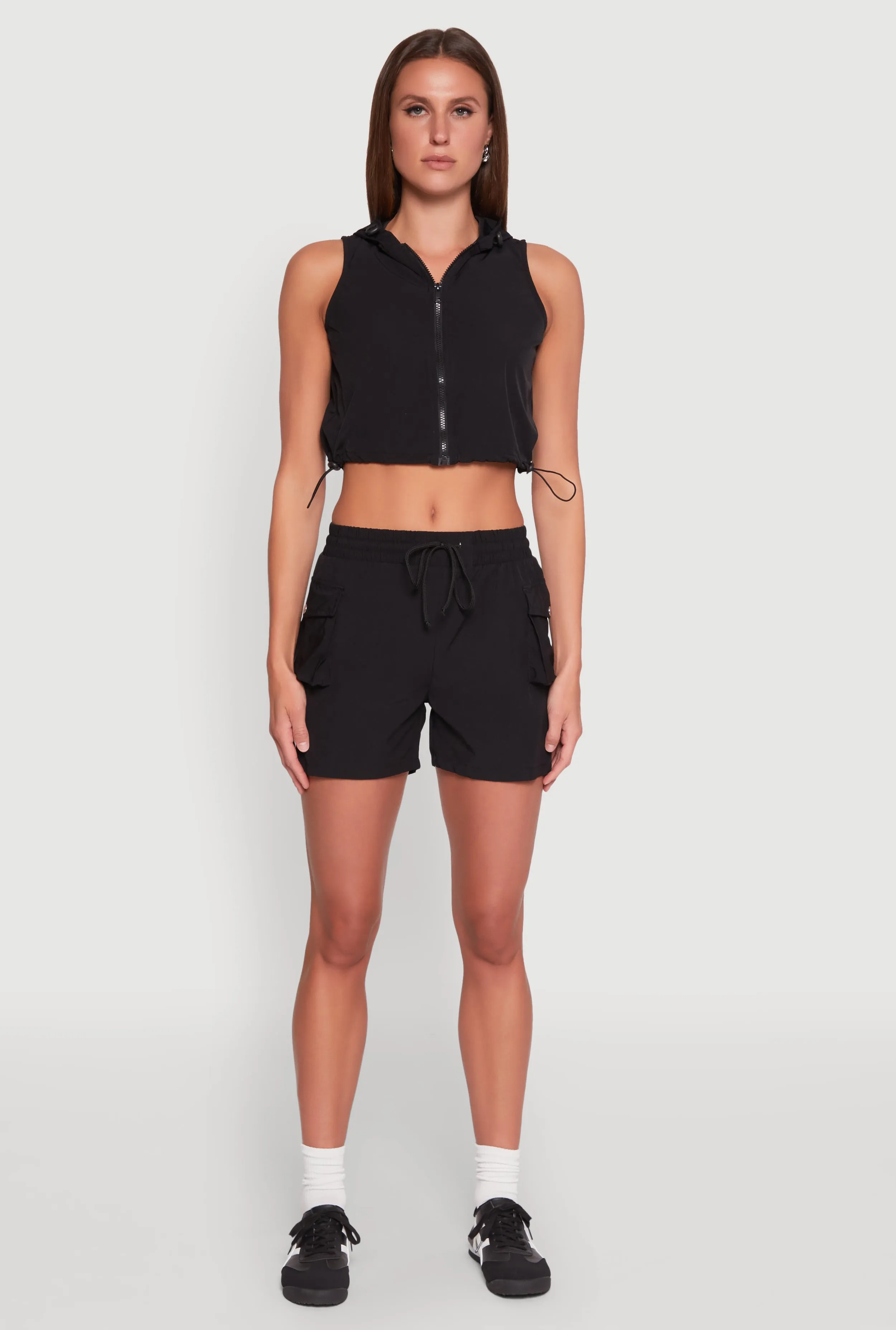 Hooded Drawstring Hem Track Jacket sold by Rainbow product image thumbnail 2