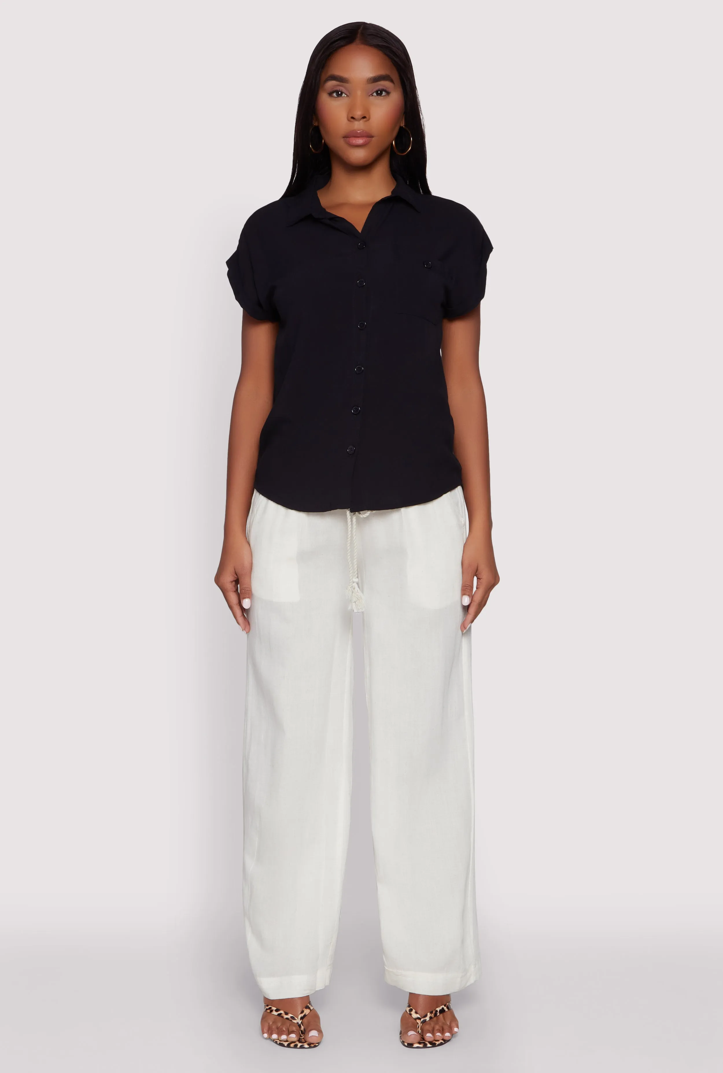Linen High Waisted Pants sold by Rainbow product image thumbnail 2