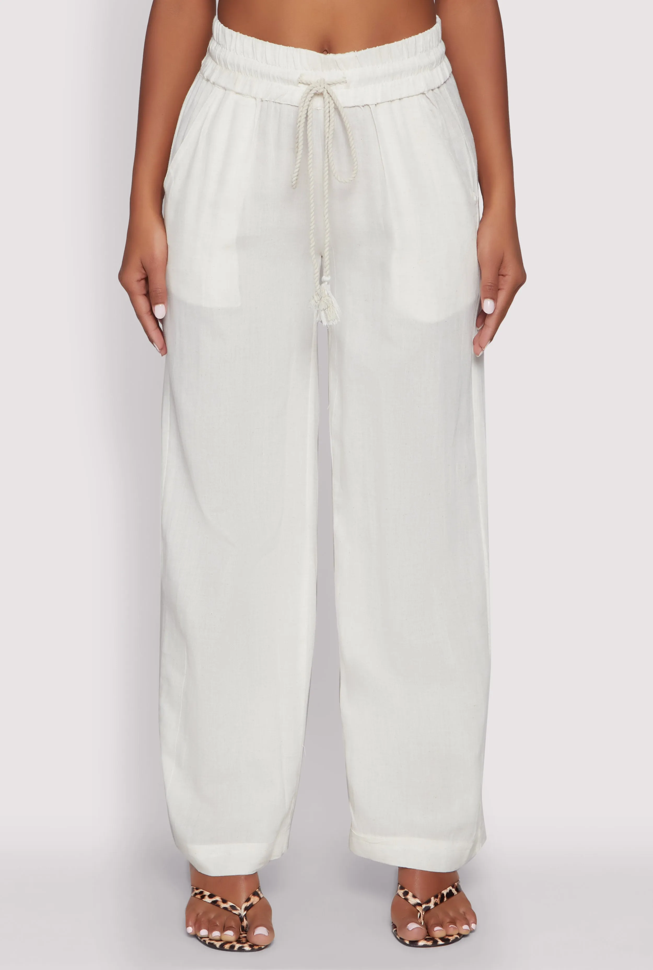 Linen High Waisted Pants sold by Rainbow product image thumbnail 5