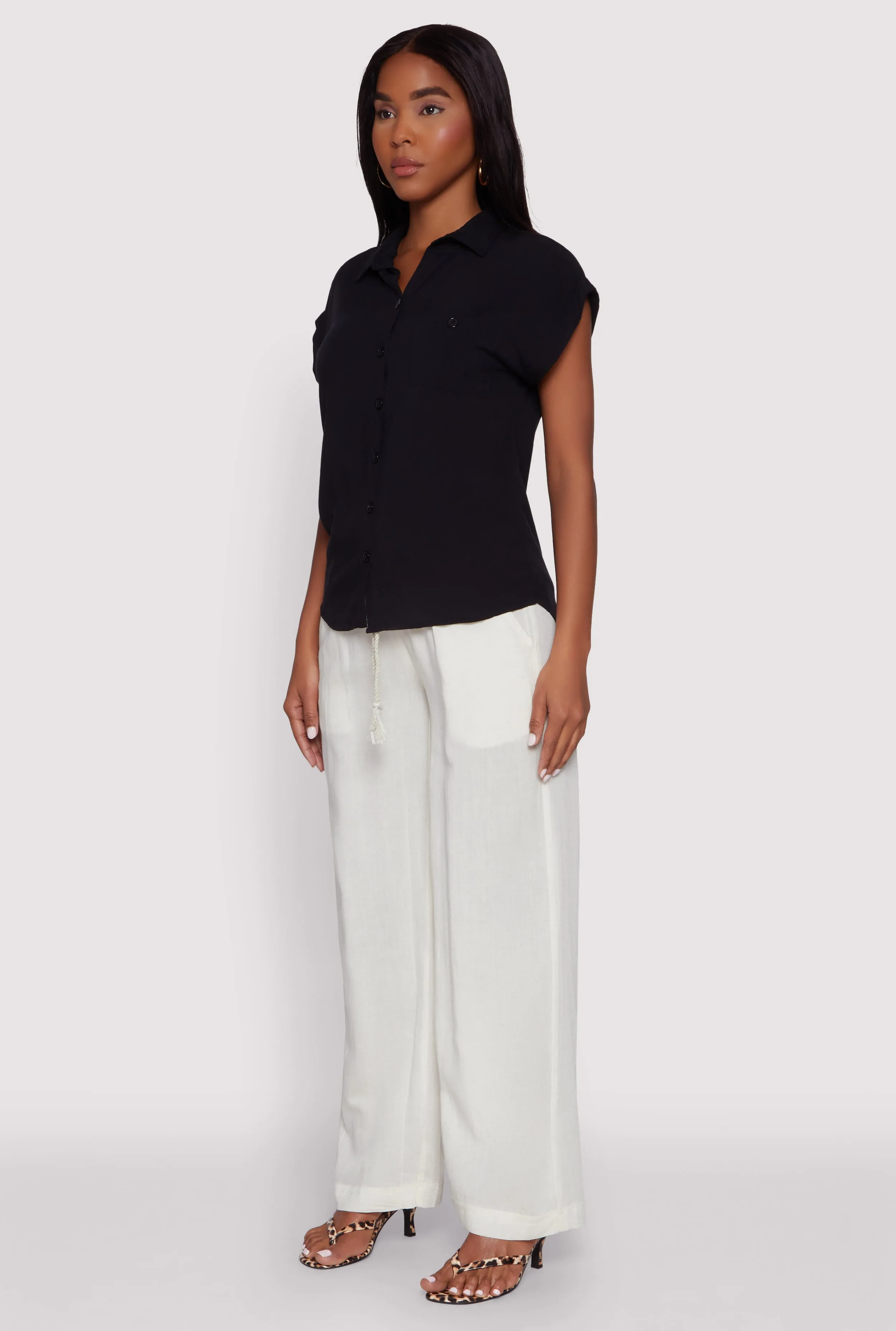 Linen High Waisted Pants sold by Rainbow product image thumbnail 3