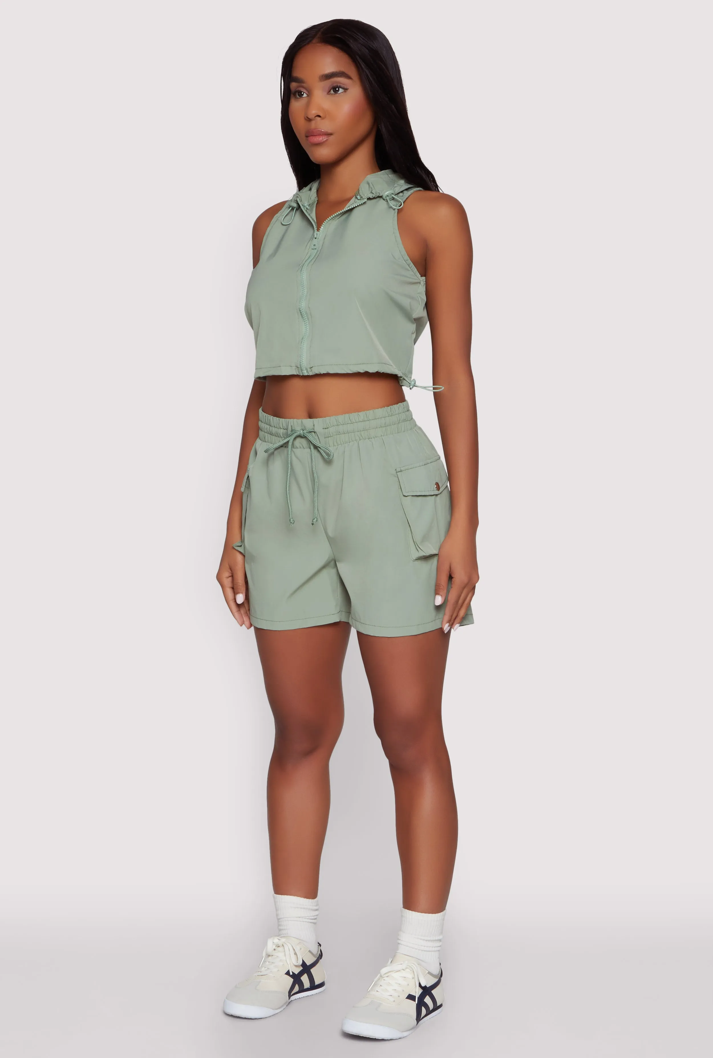 Hooded Drawstring Hem Track Jacket sold by Rainbow product image thumbnail 5