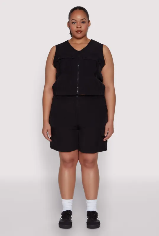 Plus Size Nylon Cargo Shorts sold by Rainbow