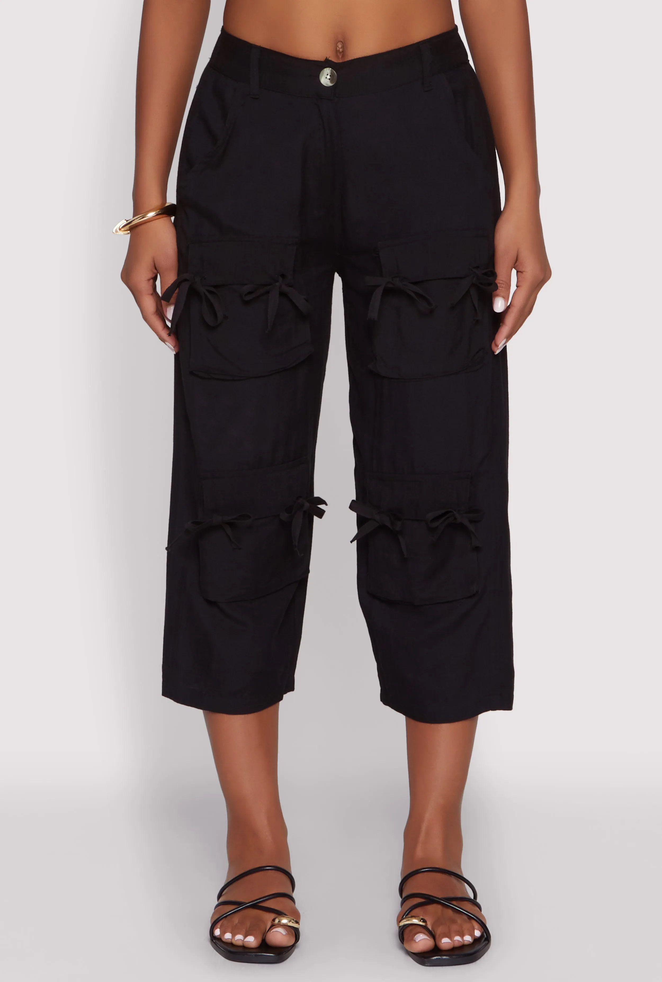 Tie Front Cargo Pocket Capri Pants sold by Rainbow product image thumbnail 5
