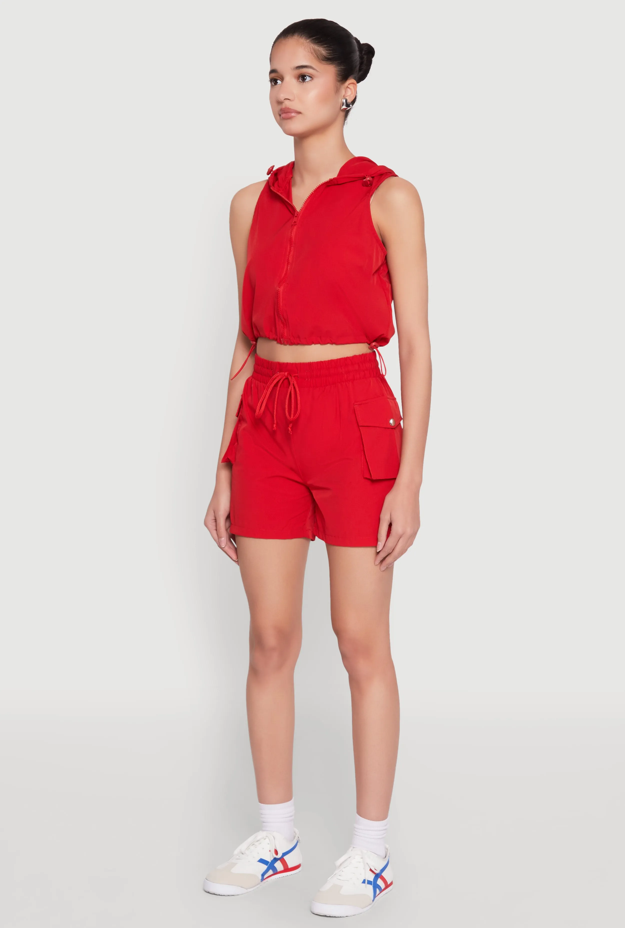 Hooded Drawstring Hem Track Jacket sold by Rainbow product image thumbnail 5