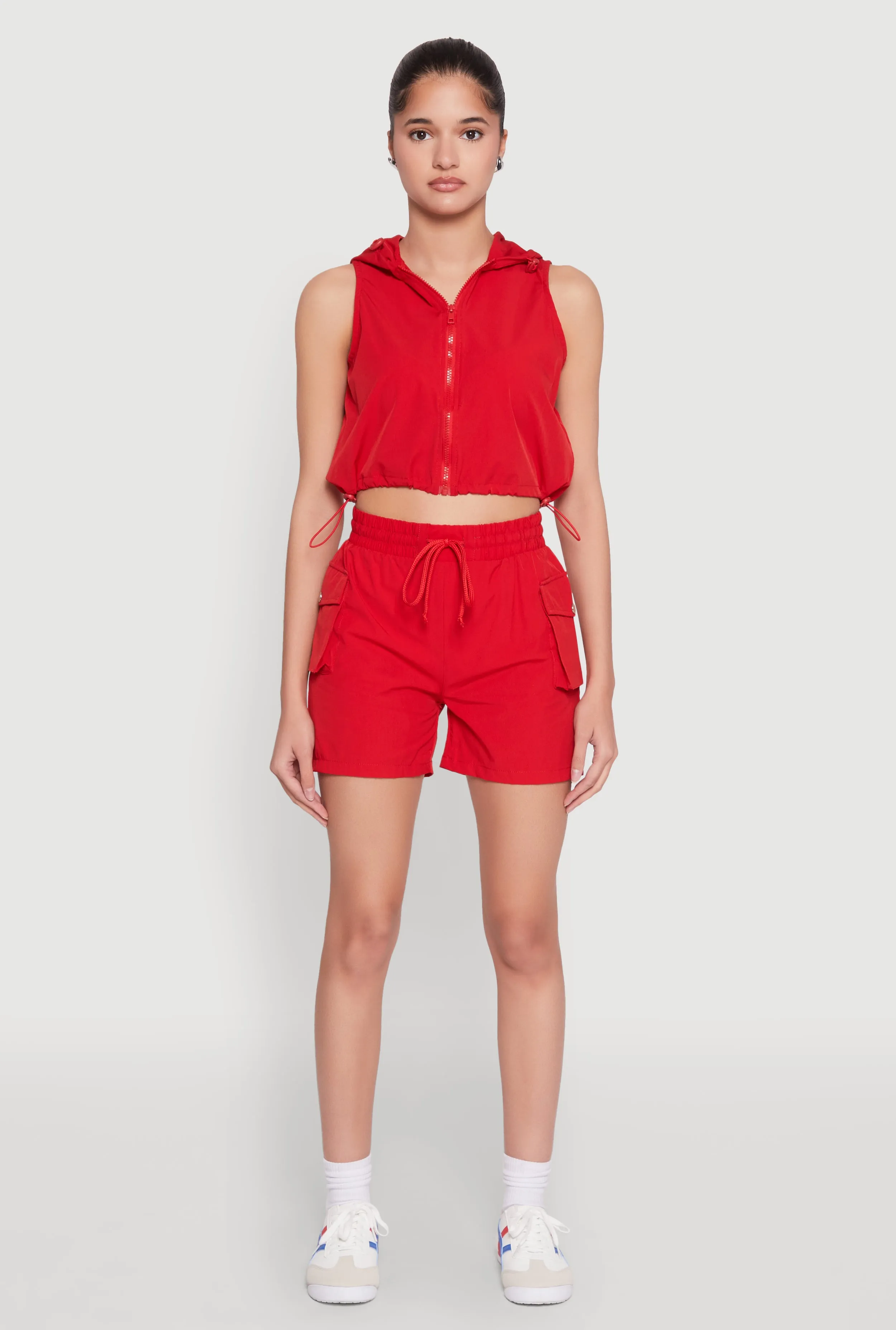 Hooded Drawstring Hem Track Jacket sold by Rainbow product image thumbnail 3