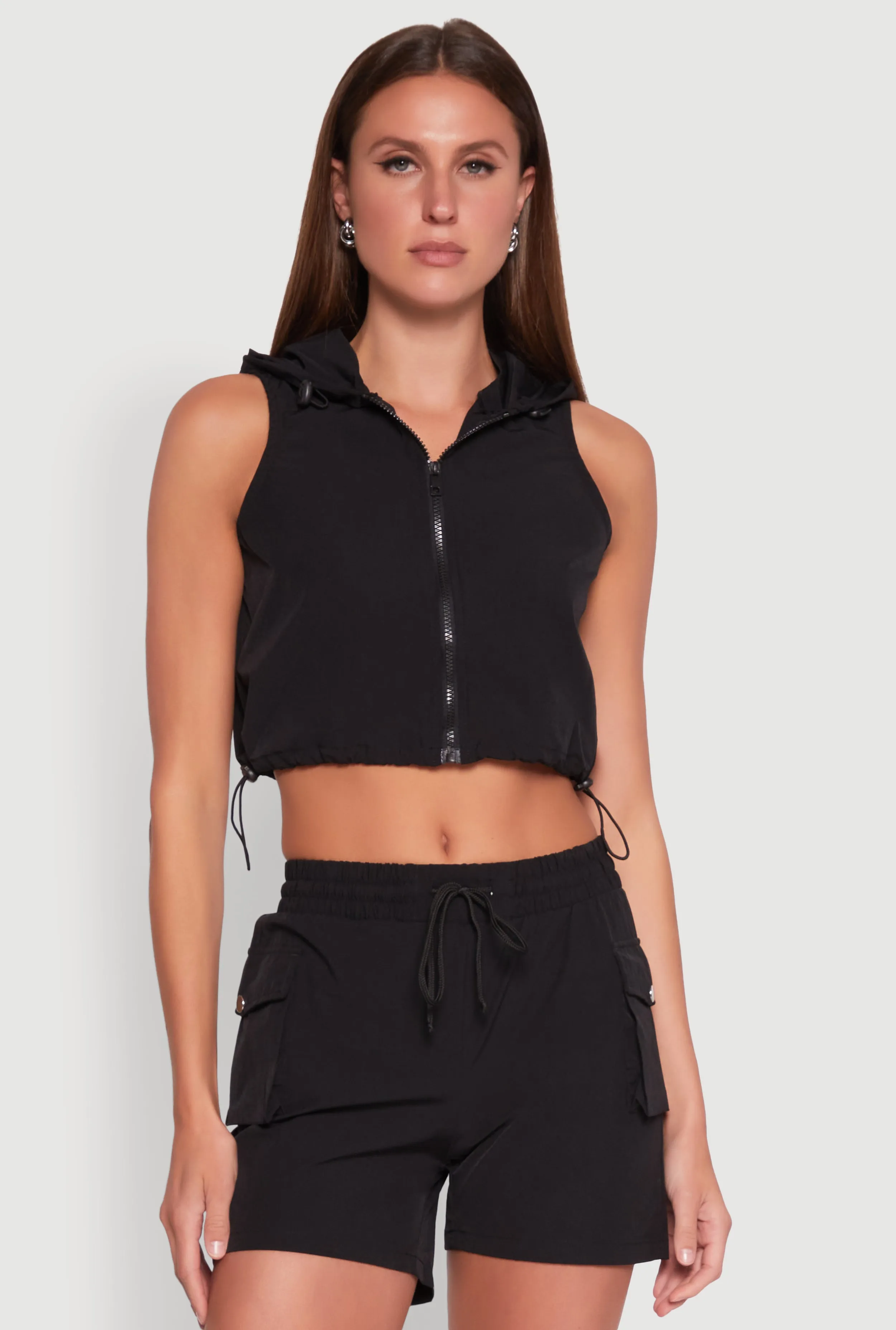 Hooded Drawstring Track Jacket sold by Rainbow product image thumbnail 2