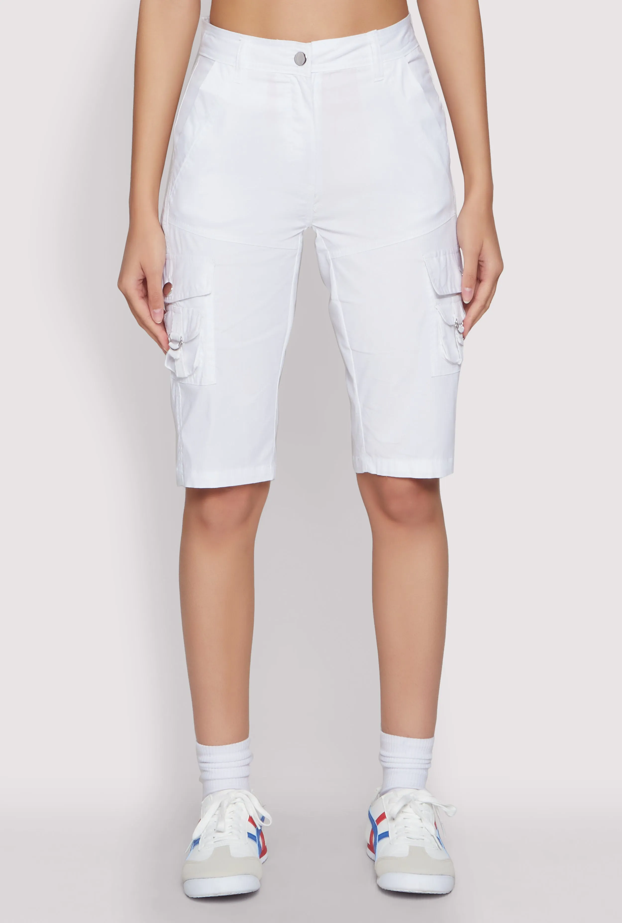 High Waisted Cargo Pocket Bermuda Shorts sold by Rainbow product image thumbnail 5