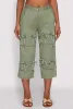 Tie Front Cargo Pocket Capri Pants sold by Rainbow