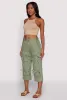 Tie Front Cargo Pocket Capri Pants sold by Rainbow