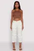 Tie Front Cargo Pocket Capri Pants sold by Rainbow