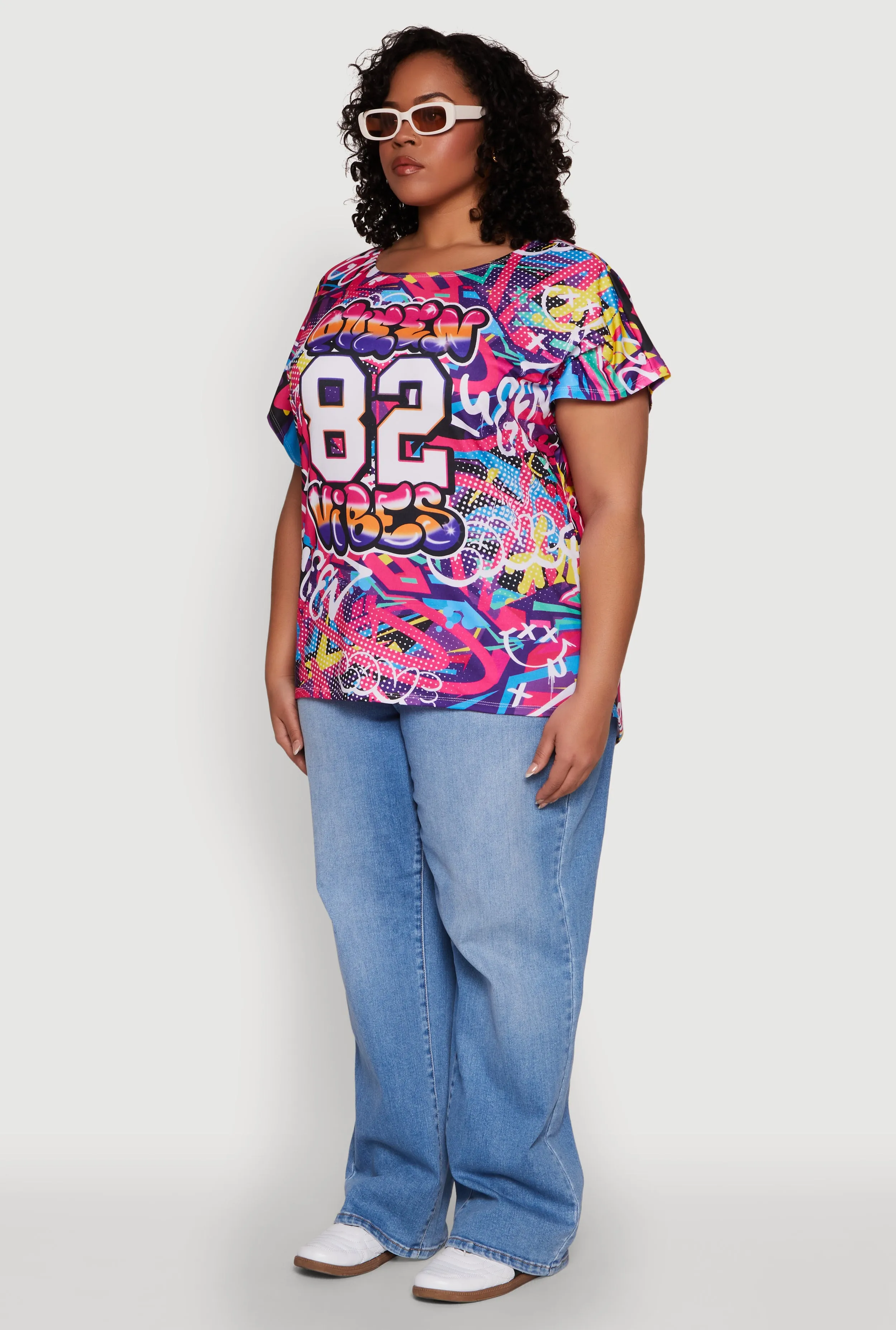 Plus Size Queen Vibes Graphic Tee sold by Rainbow product image thumbnail 5