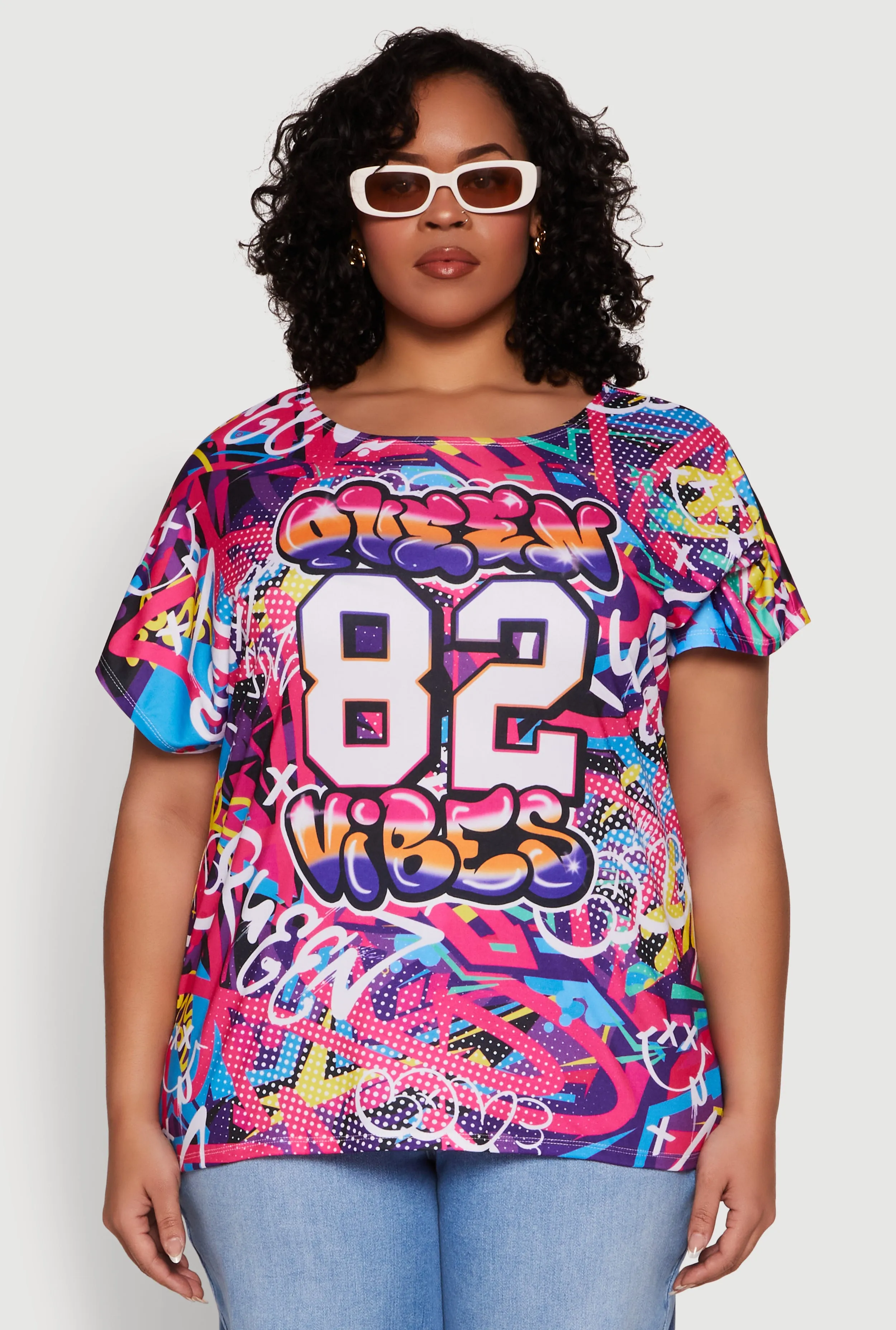 Plus Size Queen Vibes Graphic Tee sold by Rainbow product image thumbnail 2