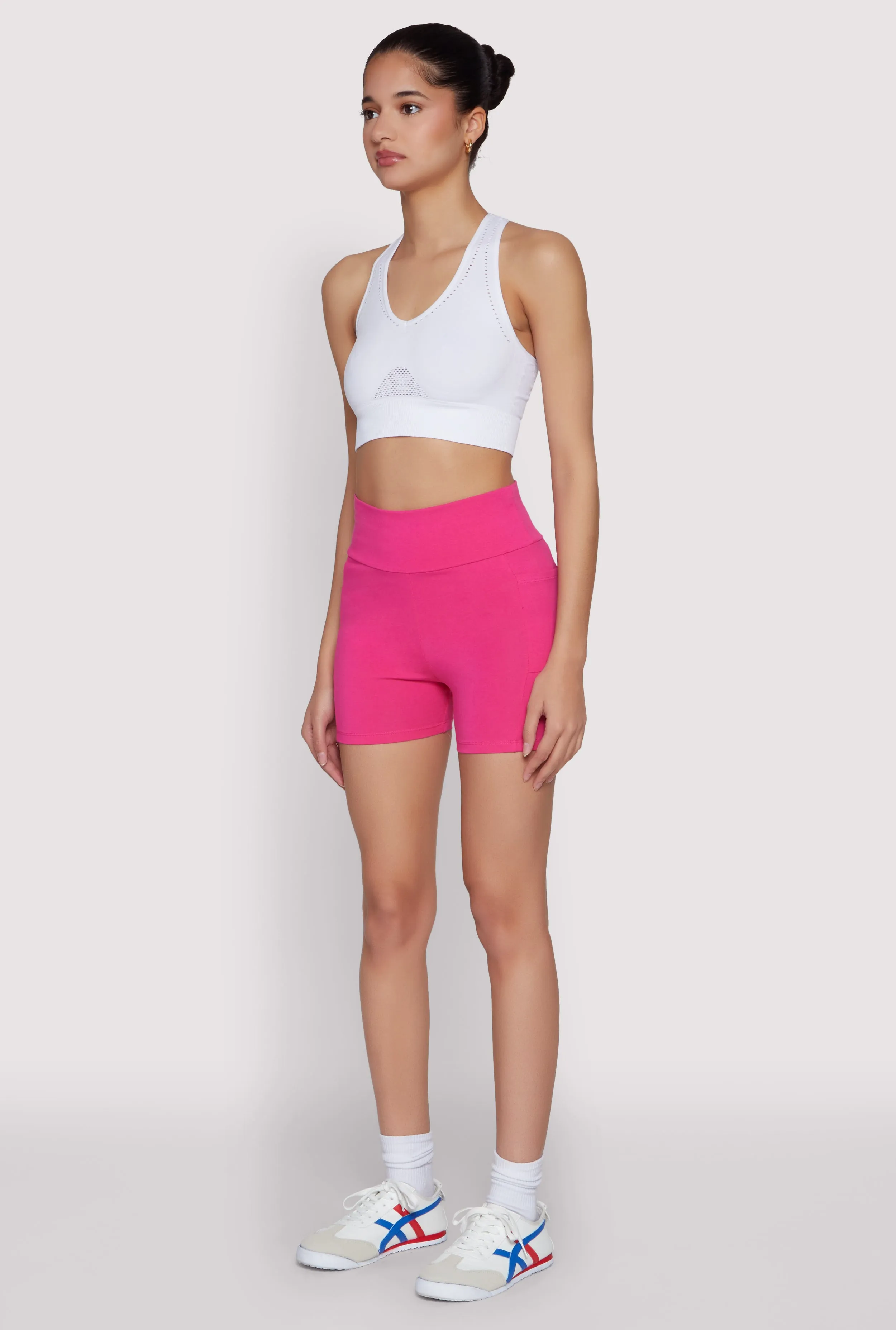 Side Pocket High Waist Biker Shorts sold by Rainbow product image thumbnail 3