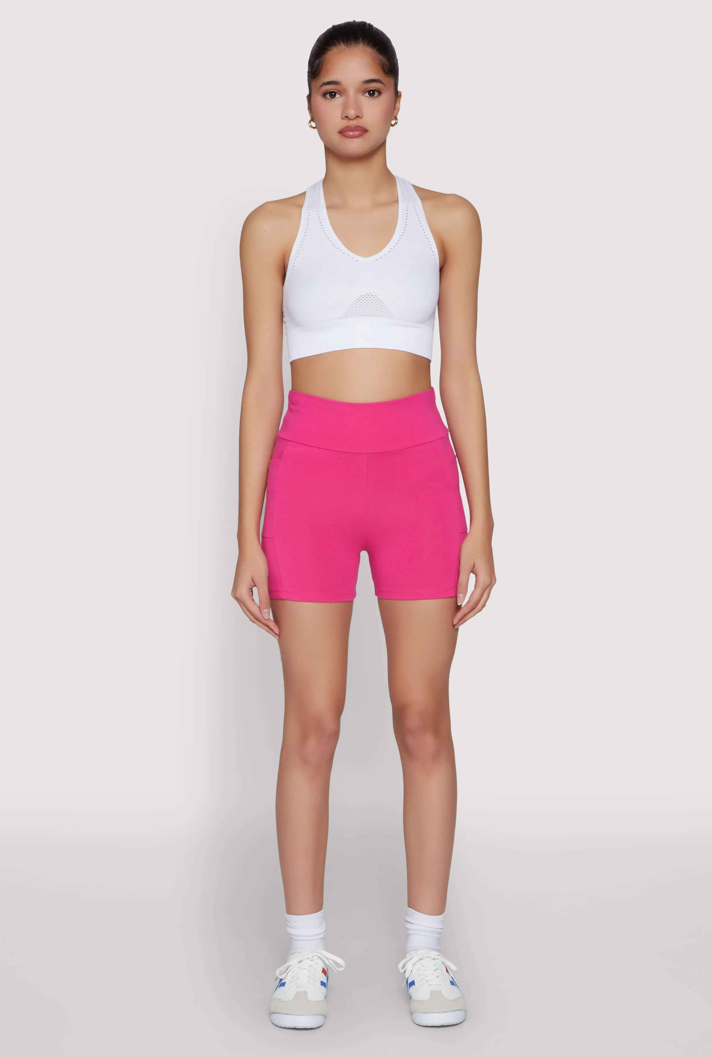 Side Pocket High Waist Biker Shorts sold by Rainbow product image thumbnail 2