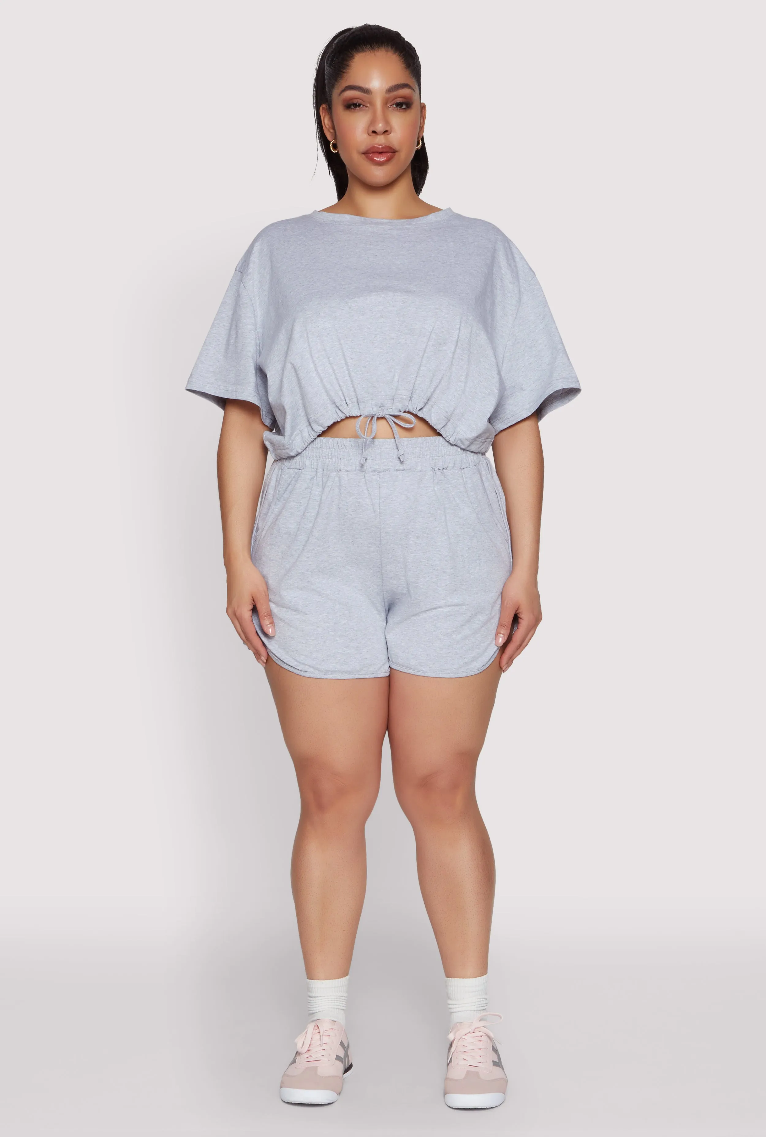 Plus Size Smocked Dolphin Shorts sold by Rainbow