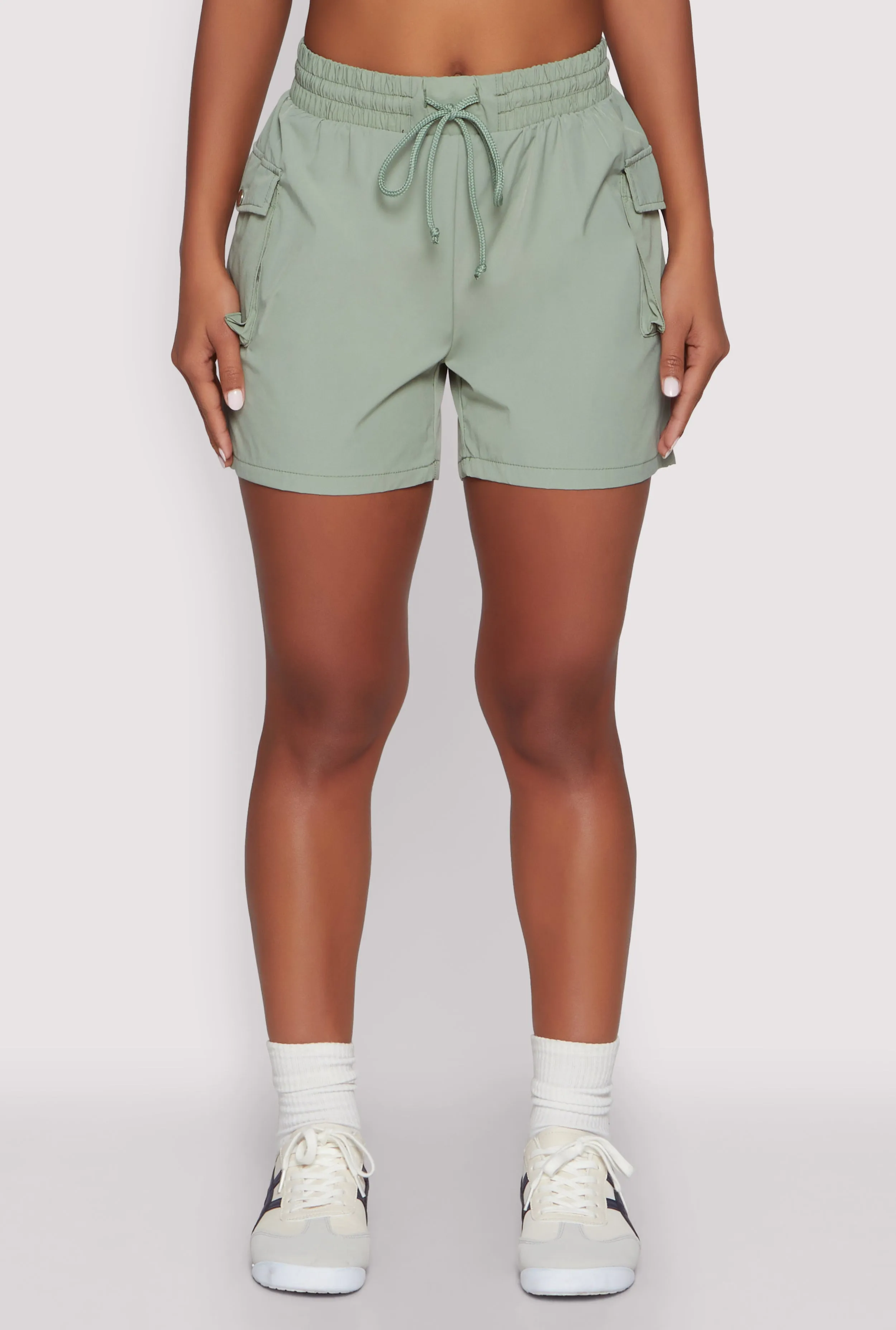 Drawstring Waist Cargo Pocket Shorts sold by Rainbow product image thumbnail 3