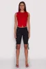 Drawstring Hem Cargo Pocket Bermuda Shorts sold by Rainbow