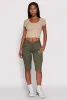 High Waisted Cargo Pocket Bermuda Shorts sold by Rainbow