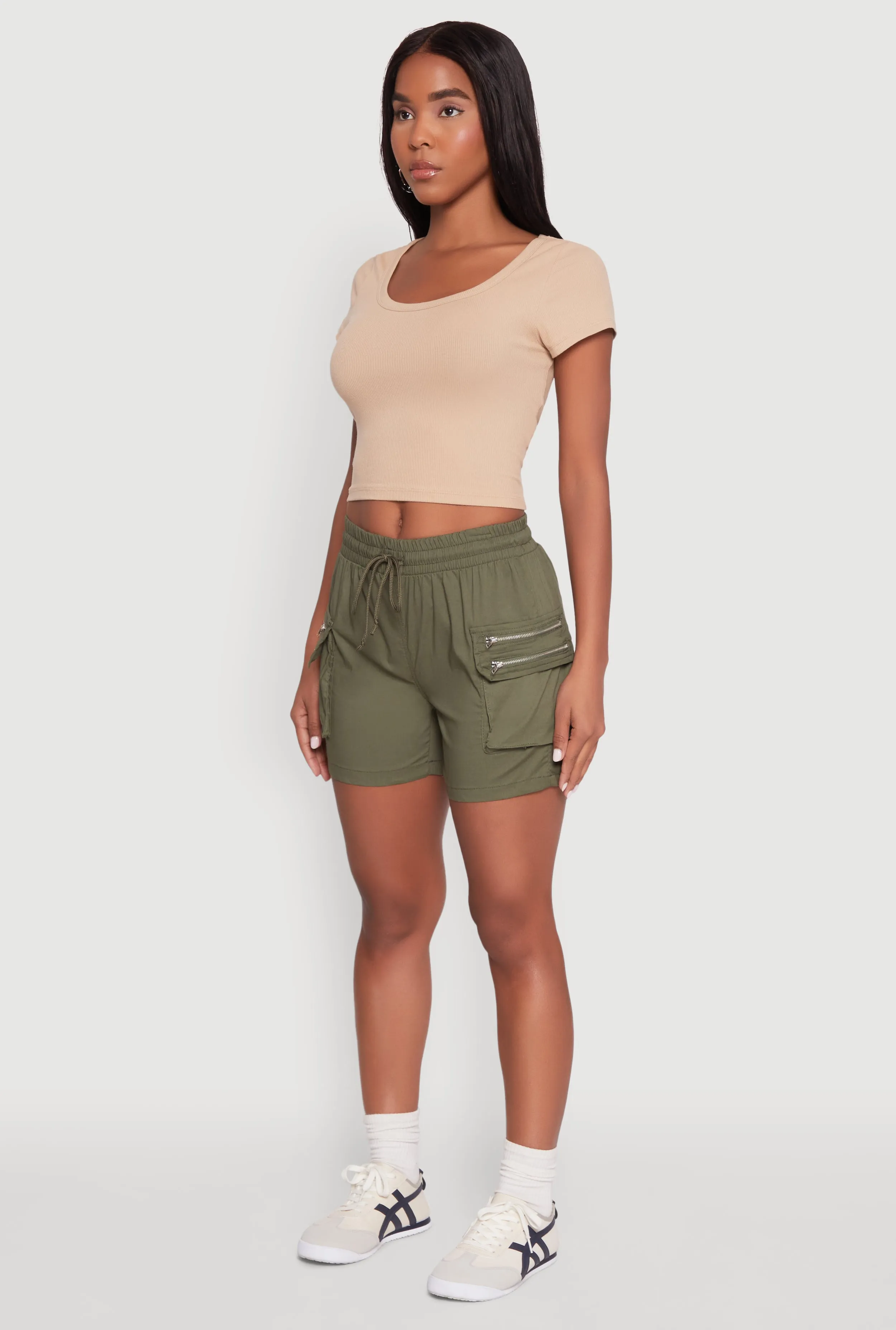 Zipper Cargo Pocket Shorts sold by Rainbow product image thumbnail 3