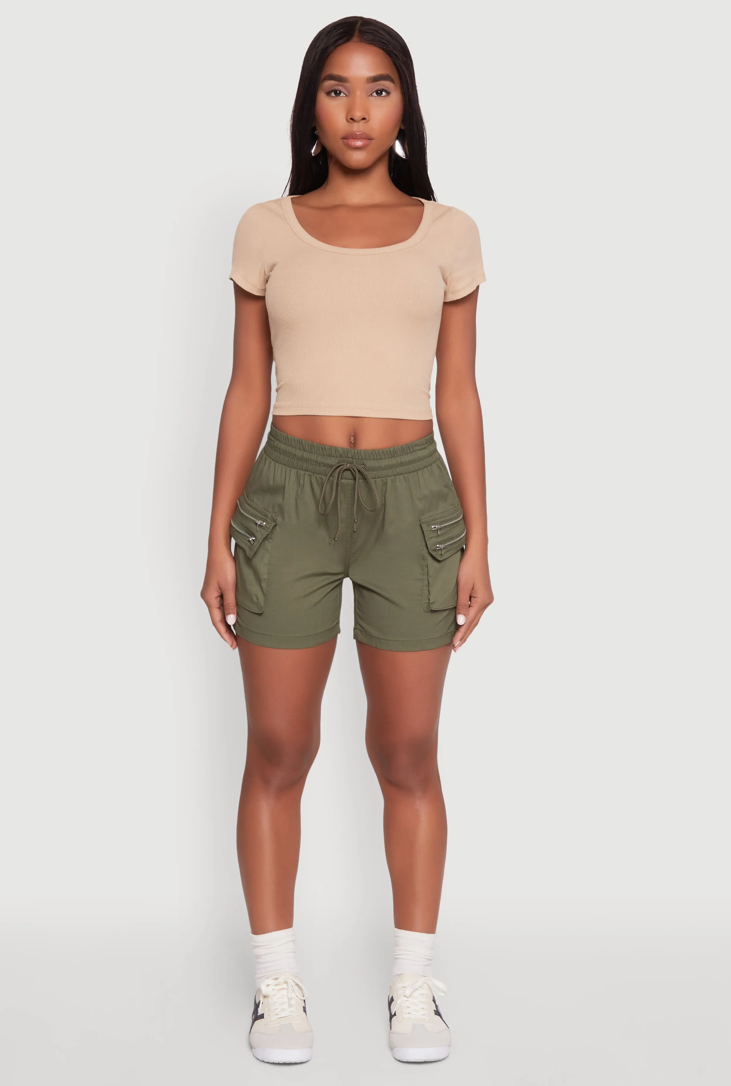 Zipper Cargo Pocket Shorts sold by Rainbow product image thumbnail 2