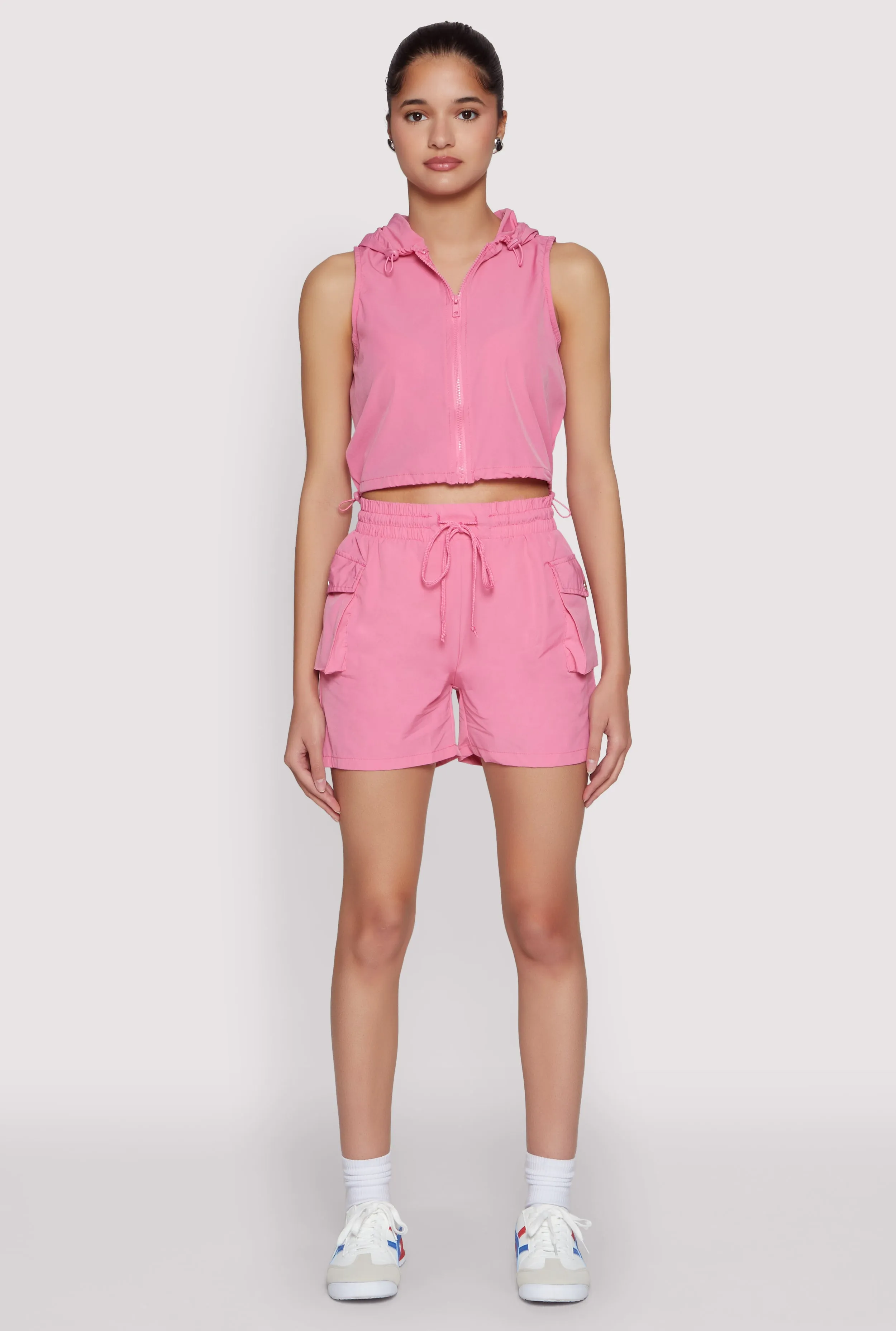 Drawstring Waist Cargo Shorts sold by Rainbow