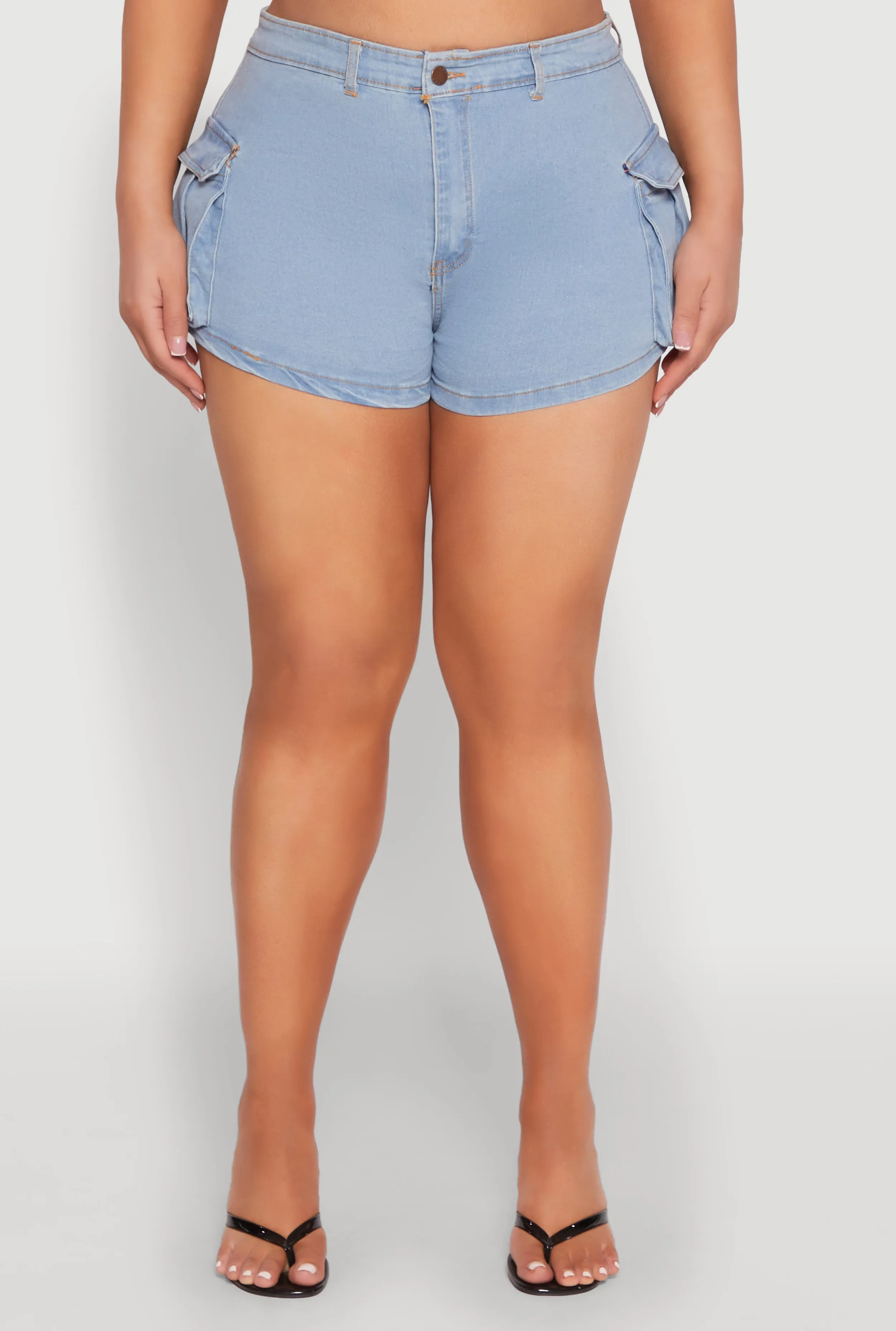 Plus Size Daisy Denim Cargo Shorts sold by Rainbow product image thumbnail 5