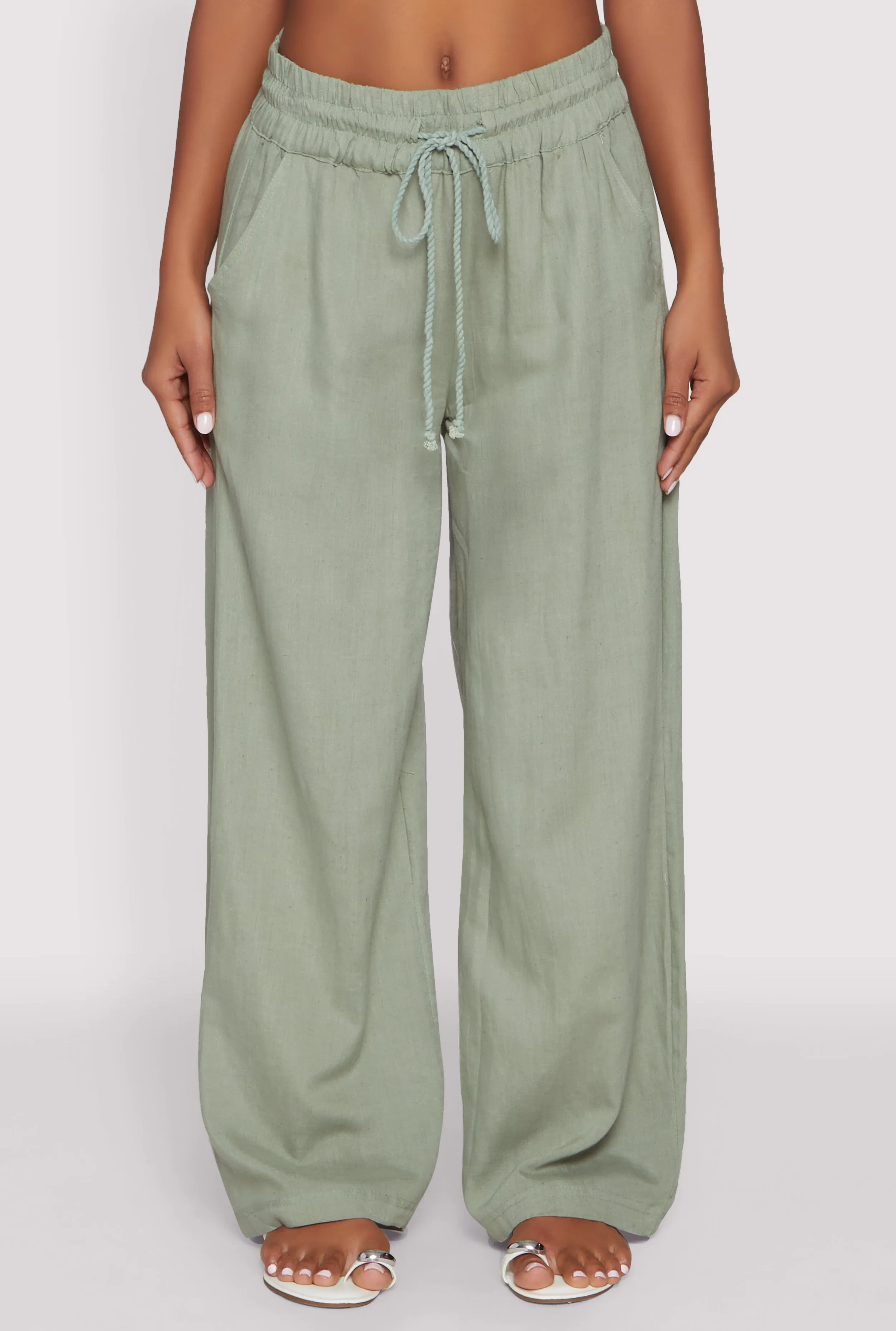 Linen High Waisted Pants sold by Rainbow product image thumbnail 5