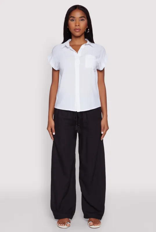 Linen High Waisted Pants sold by Rainbow