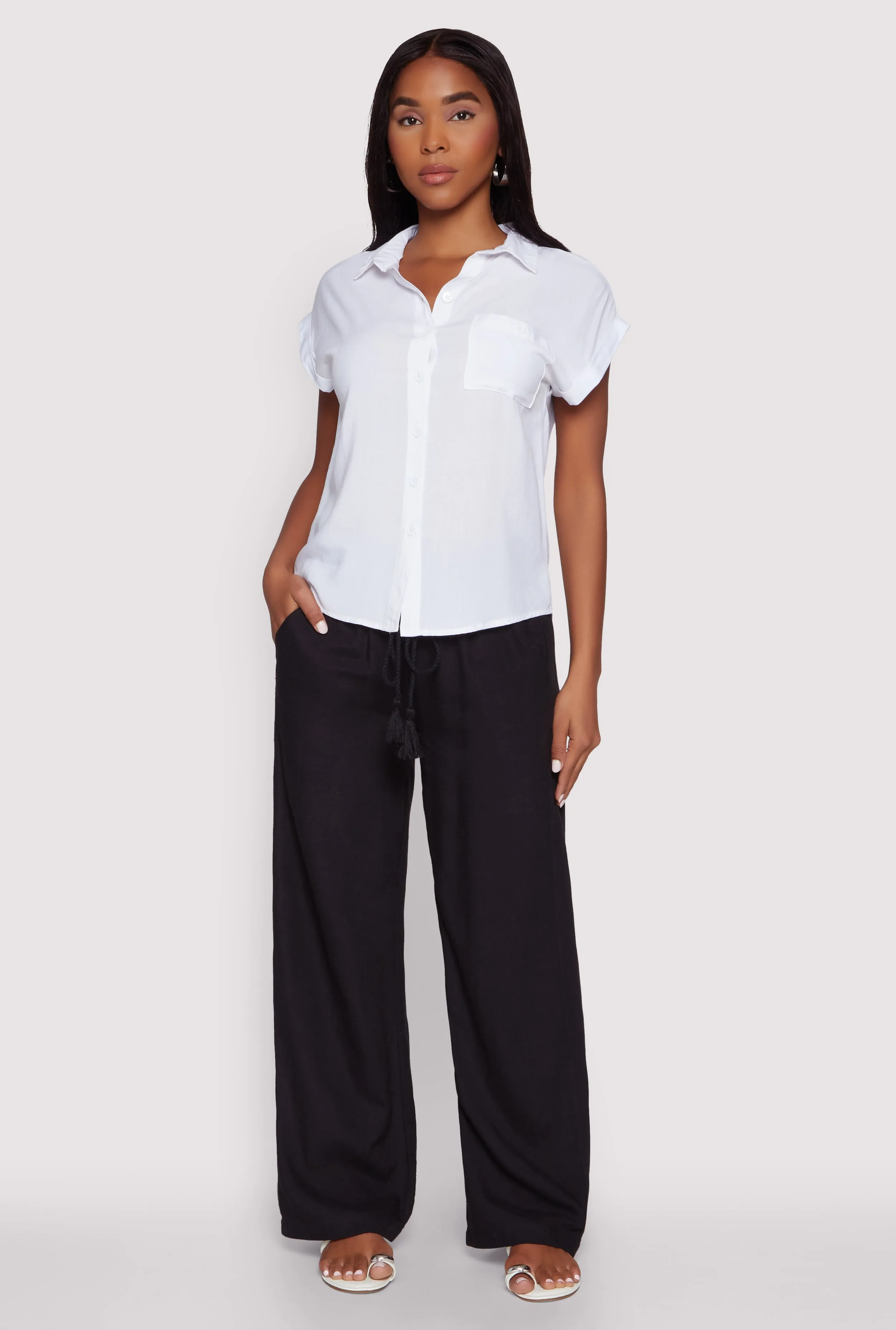 Linen High Waisted Pants sold by Rainbow product image thumbnail 2