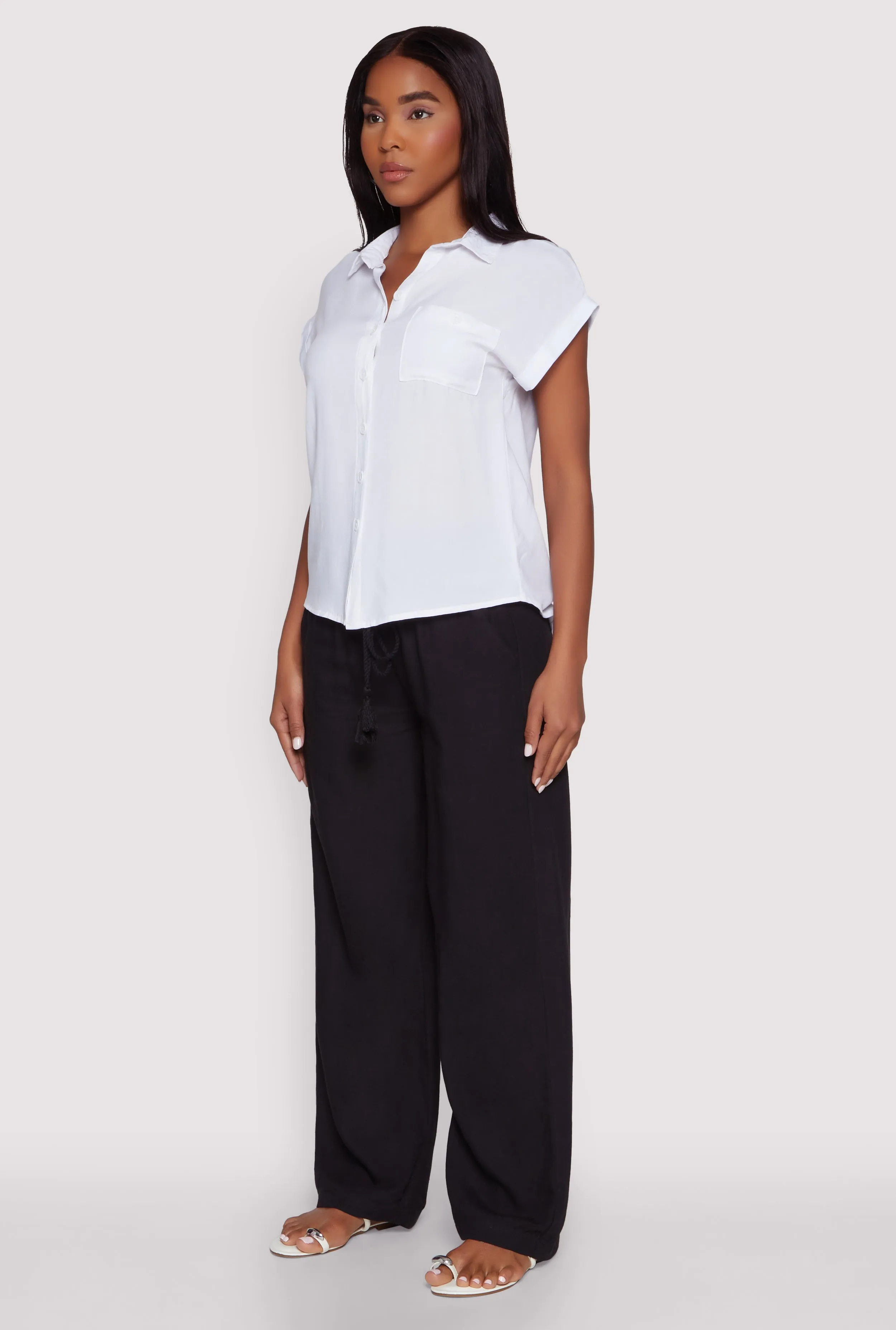 Linen High Waisted Pants sold by Rainbow product image thumbnail 3