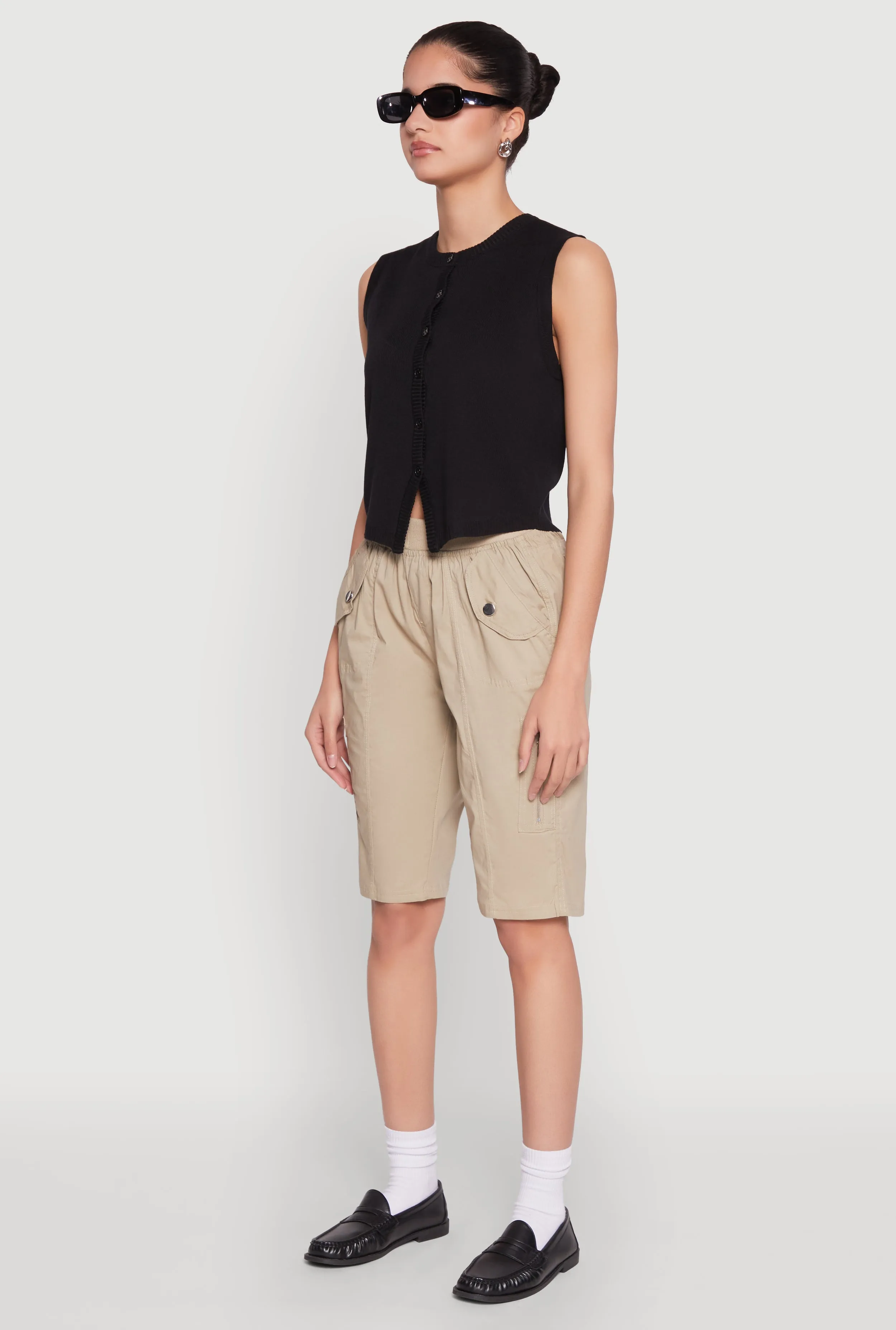 Side Zip Cargo Pocket Bermuda Shorts sold by Rainbow product image thumbnail 3