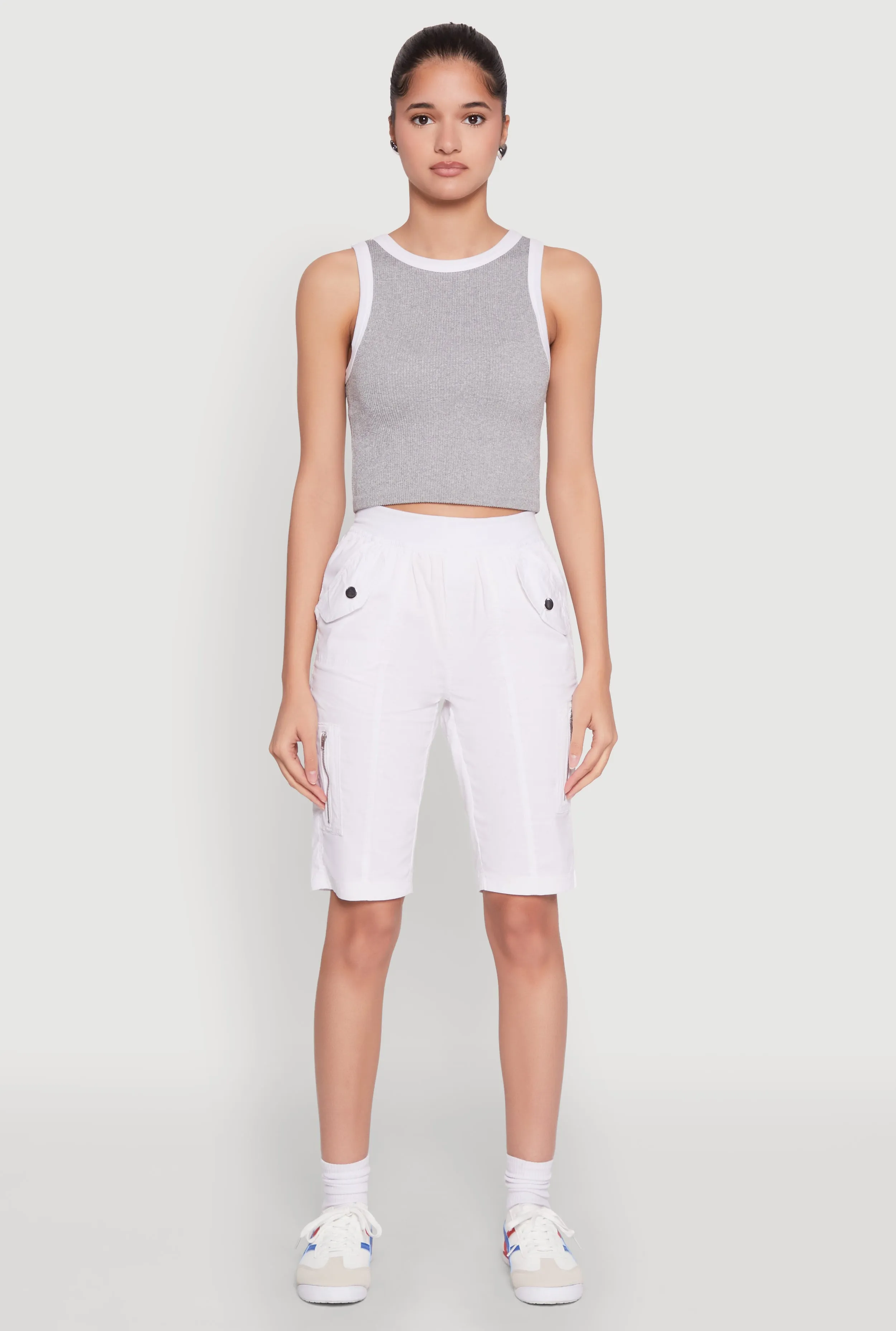 Side Zip Cargo Pocket Bermuda Shorts sold by Rainbow product image thumbnail 2