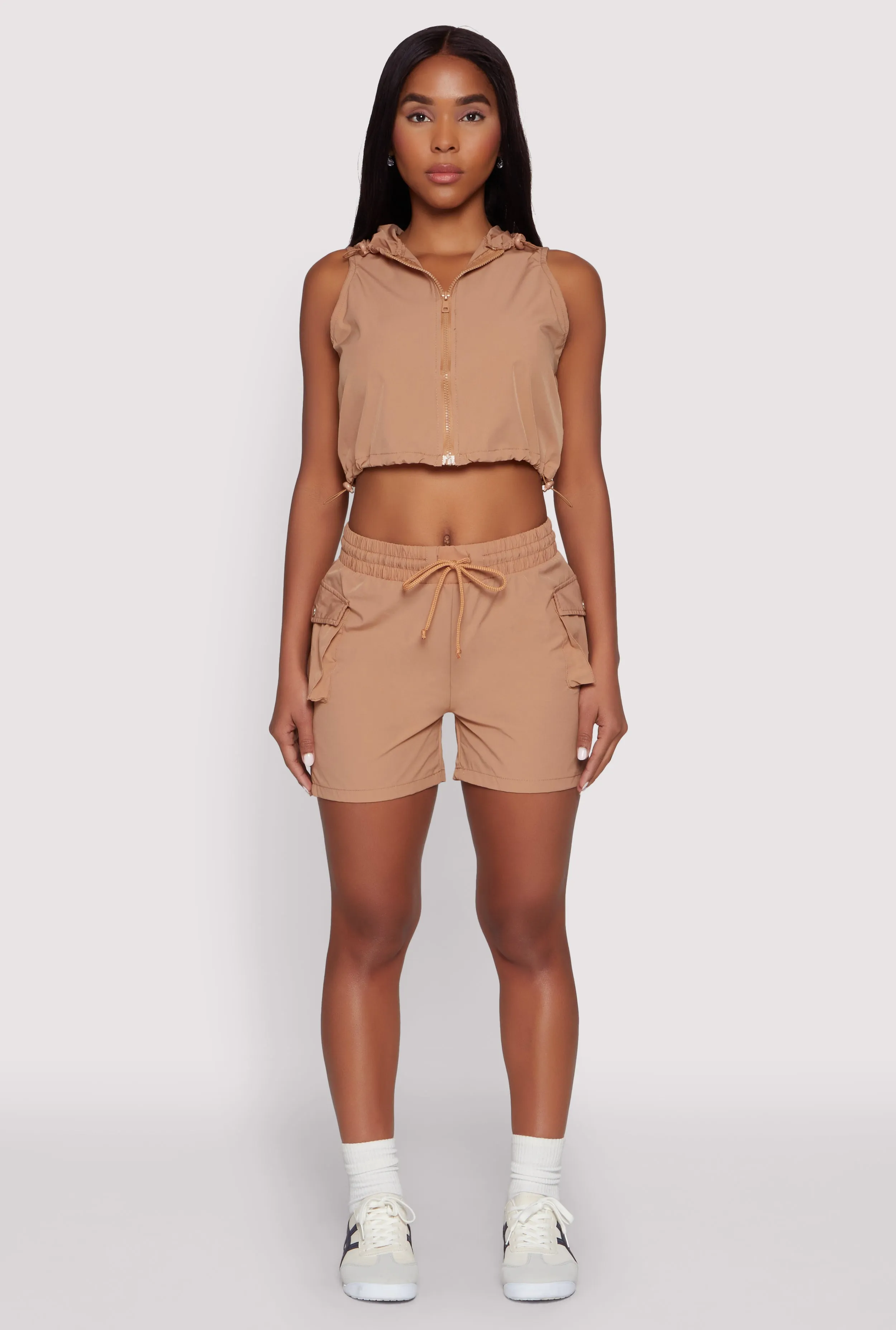 Hooded Drawstring Track Jacket sold by Rainbow product image thumbnail 2