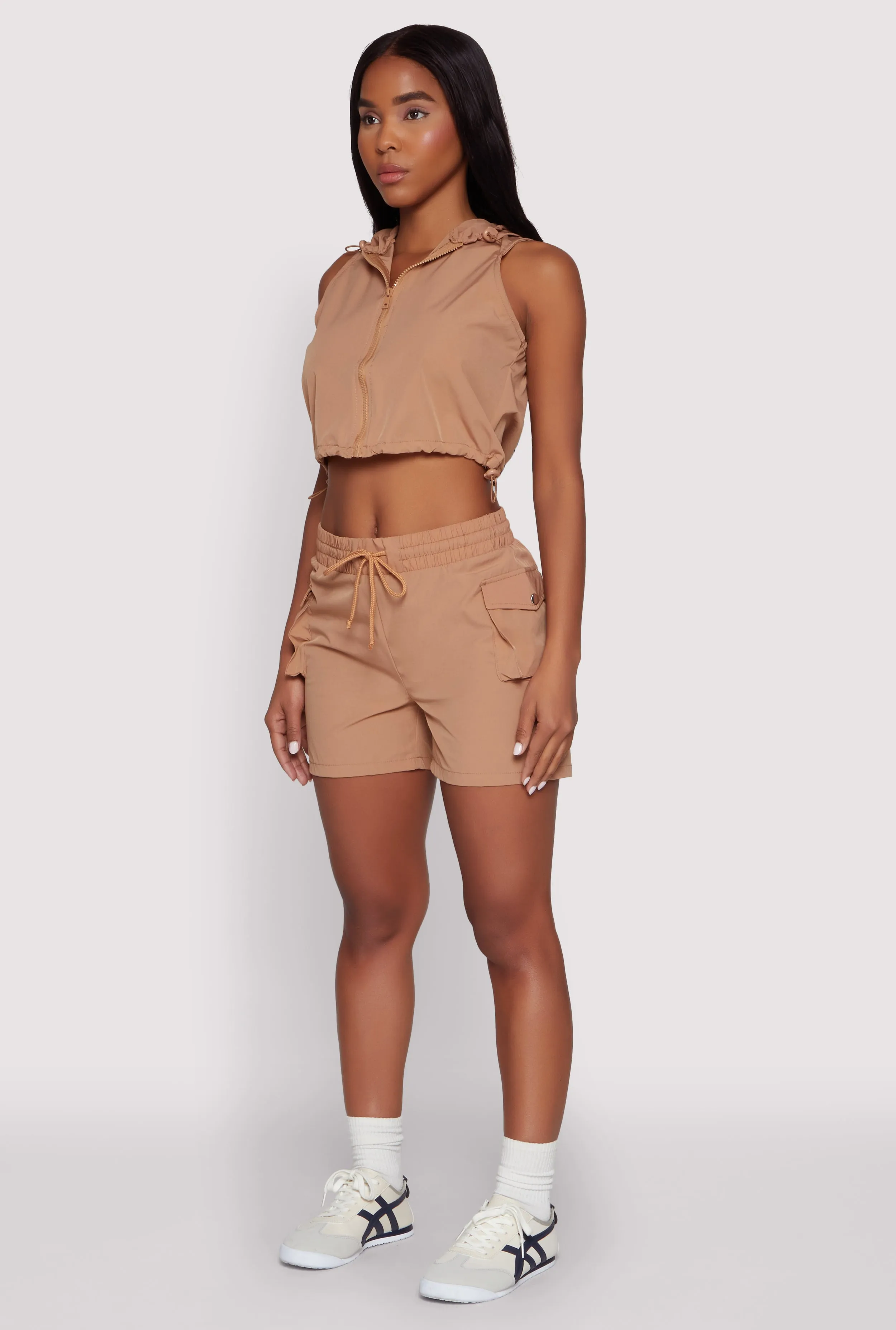 Hooded Drawstring Track Jacket sold by Rainbow product image thumbnail 5