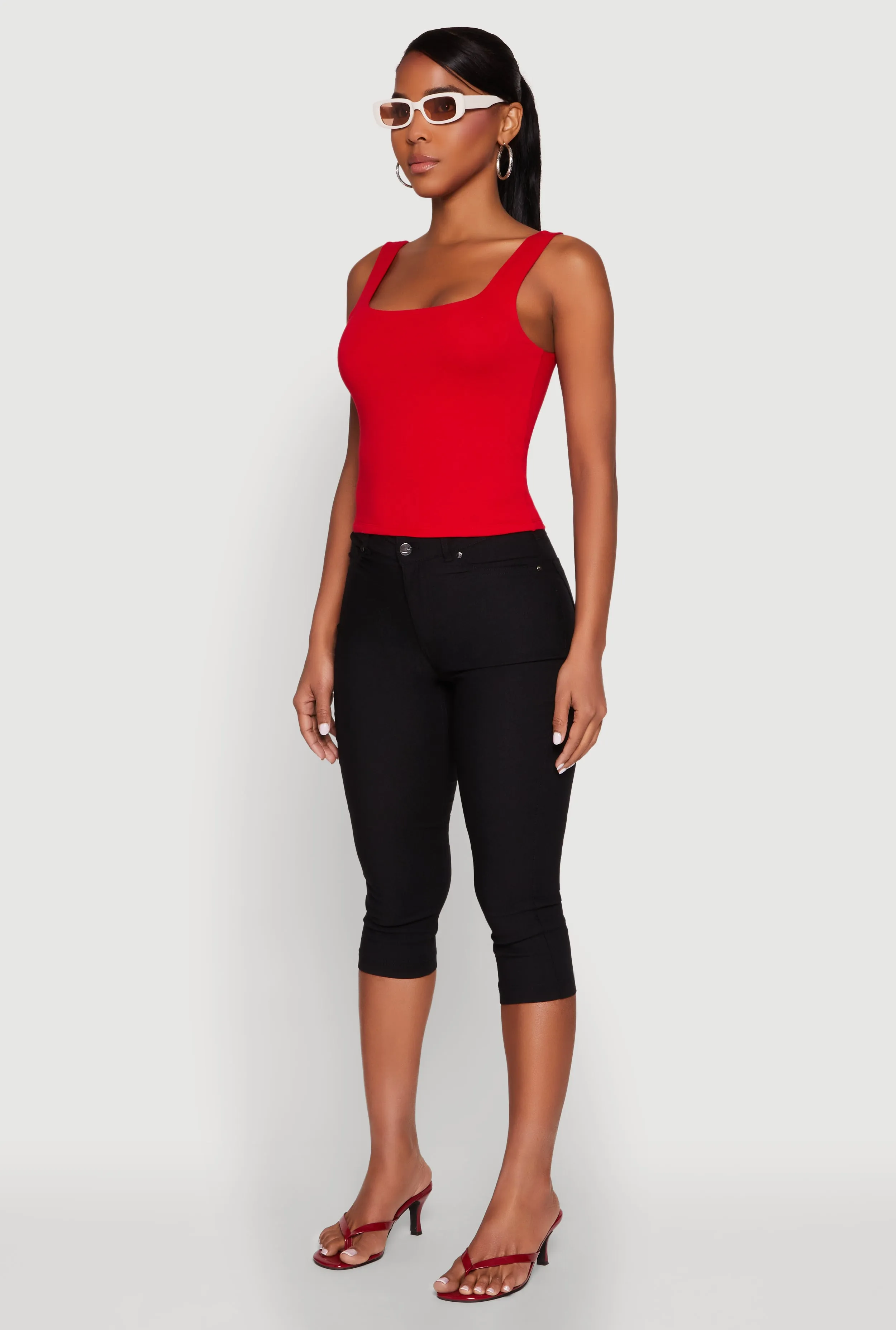 Double Layer Square Neck Tank Top sold by Rainbow product image thumbnail 5