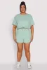 Plus Size Daisy Drawstring Hem Crop Top sold by Rainbow