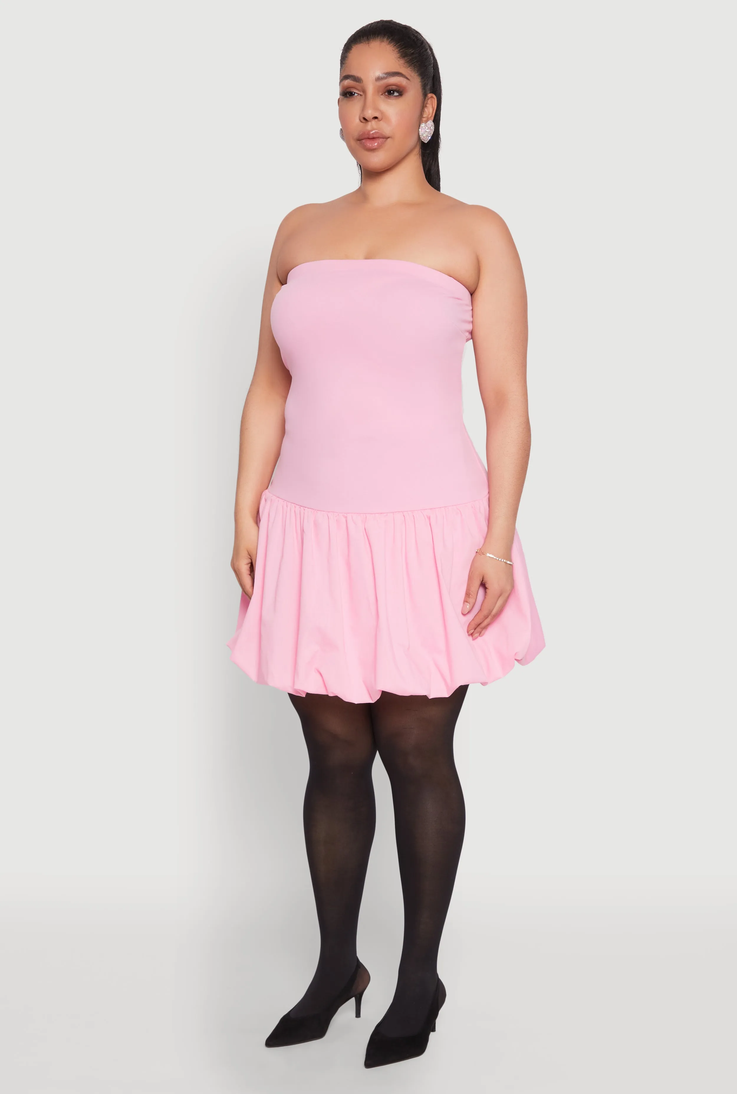 Plus Size Sleeveless Bubble Hem Dress sold by Rainbow product image thumbnail 3