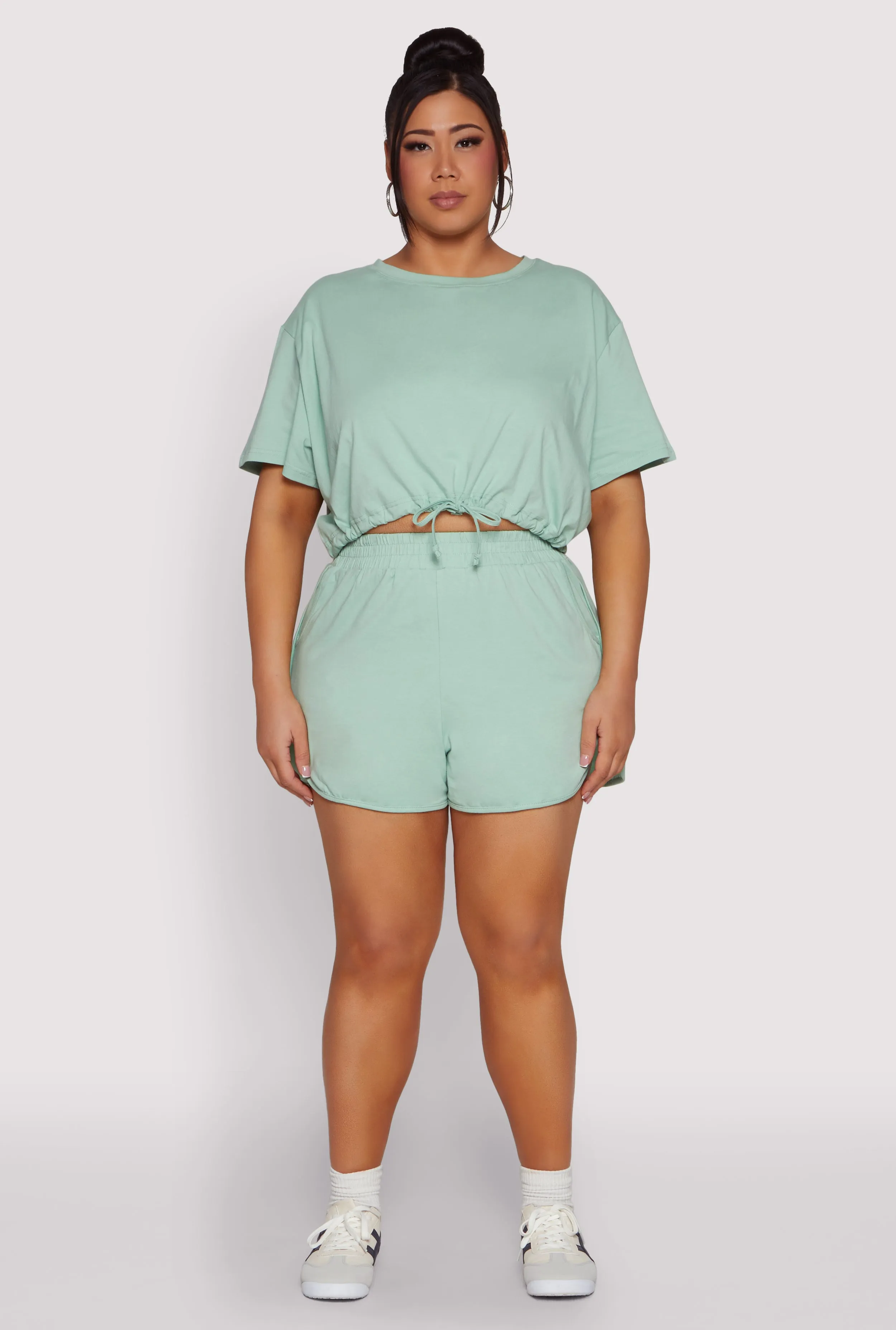 Plus Size Smocked Dolphin Shorts sold by Rainbow